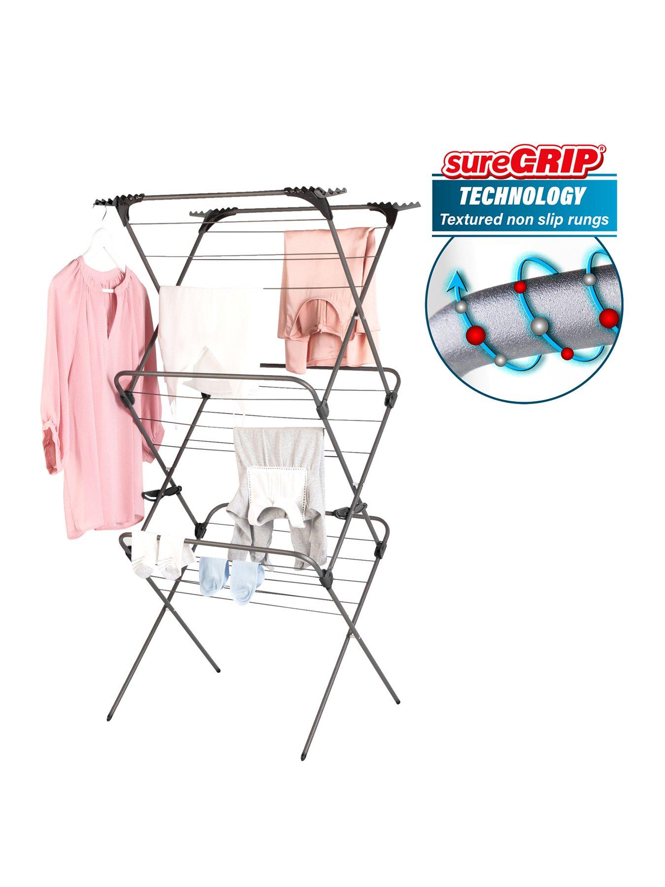  Electric Clothes Dryer with Timer, 1300W Large Capacity 2-Tier  Heated Clothes Airer with Cover, Indoor Foldable Electric Clothes Airer  Drying Rack, Remote Control, Overheat Protection,Blue : Home & Kitchen