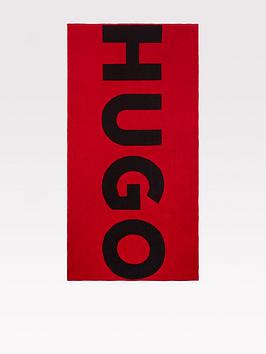Product photograph of Hugo Red Label Beach Towel - Red from very.co.uk