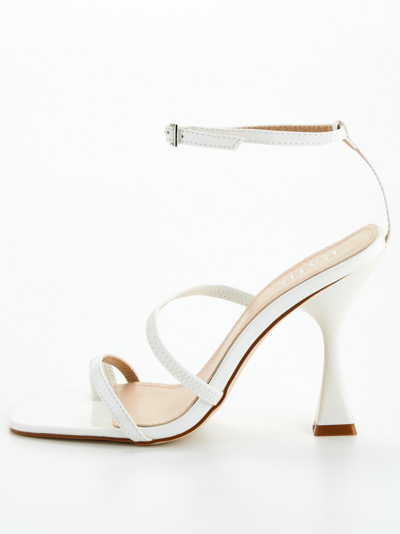 Safiyah Heeled Sandals White Patent