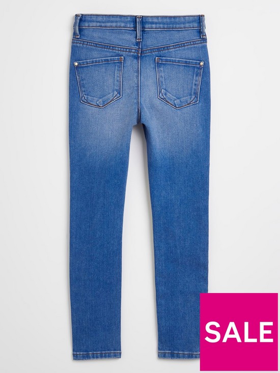 back image of river-island-girls-molly-skinny-jeans-blue