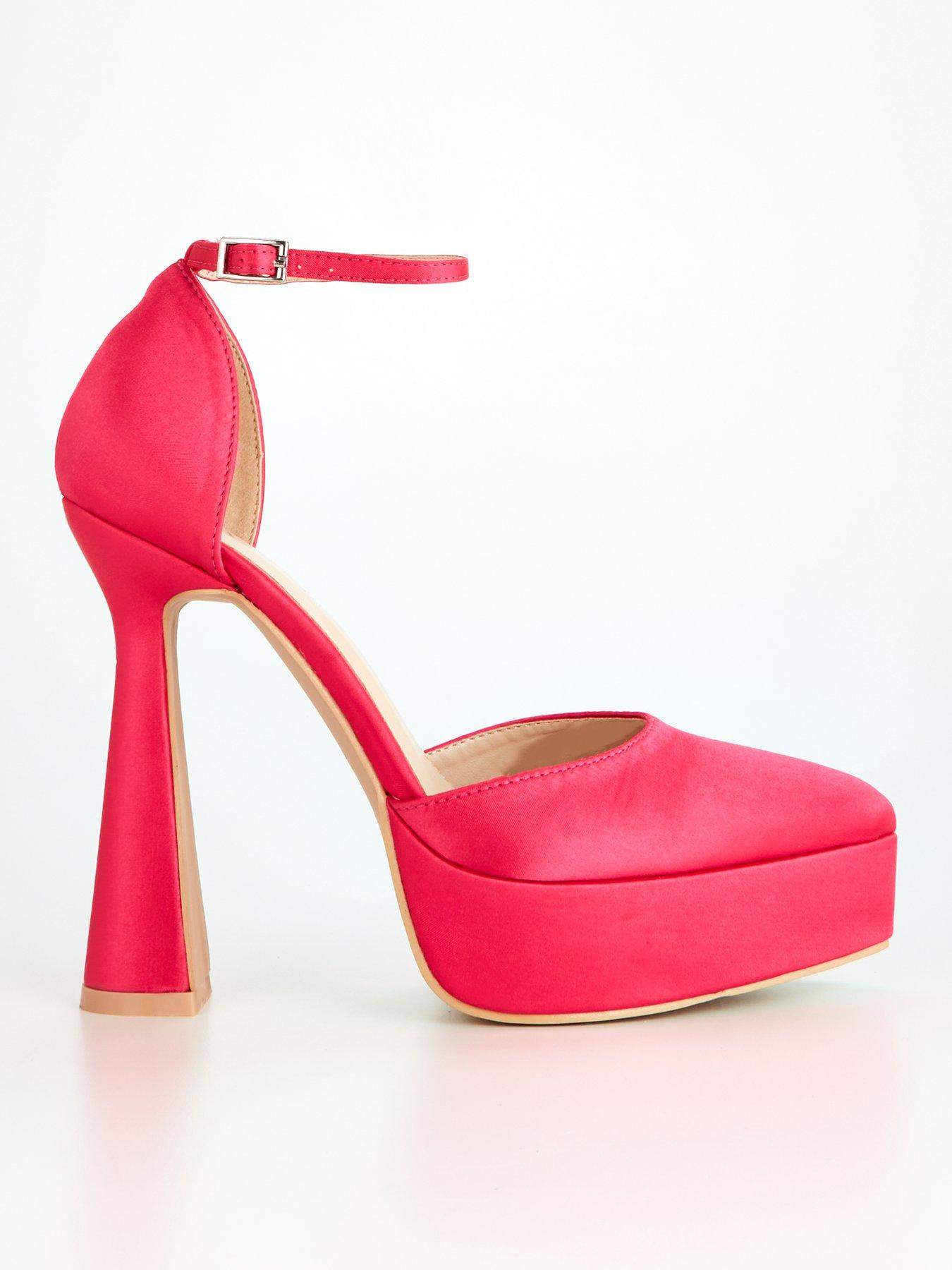 Raid Cerise Heeled Shoes Orange Satin very