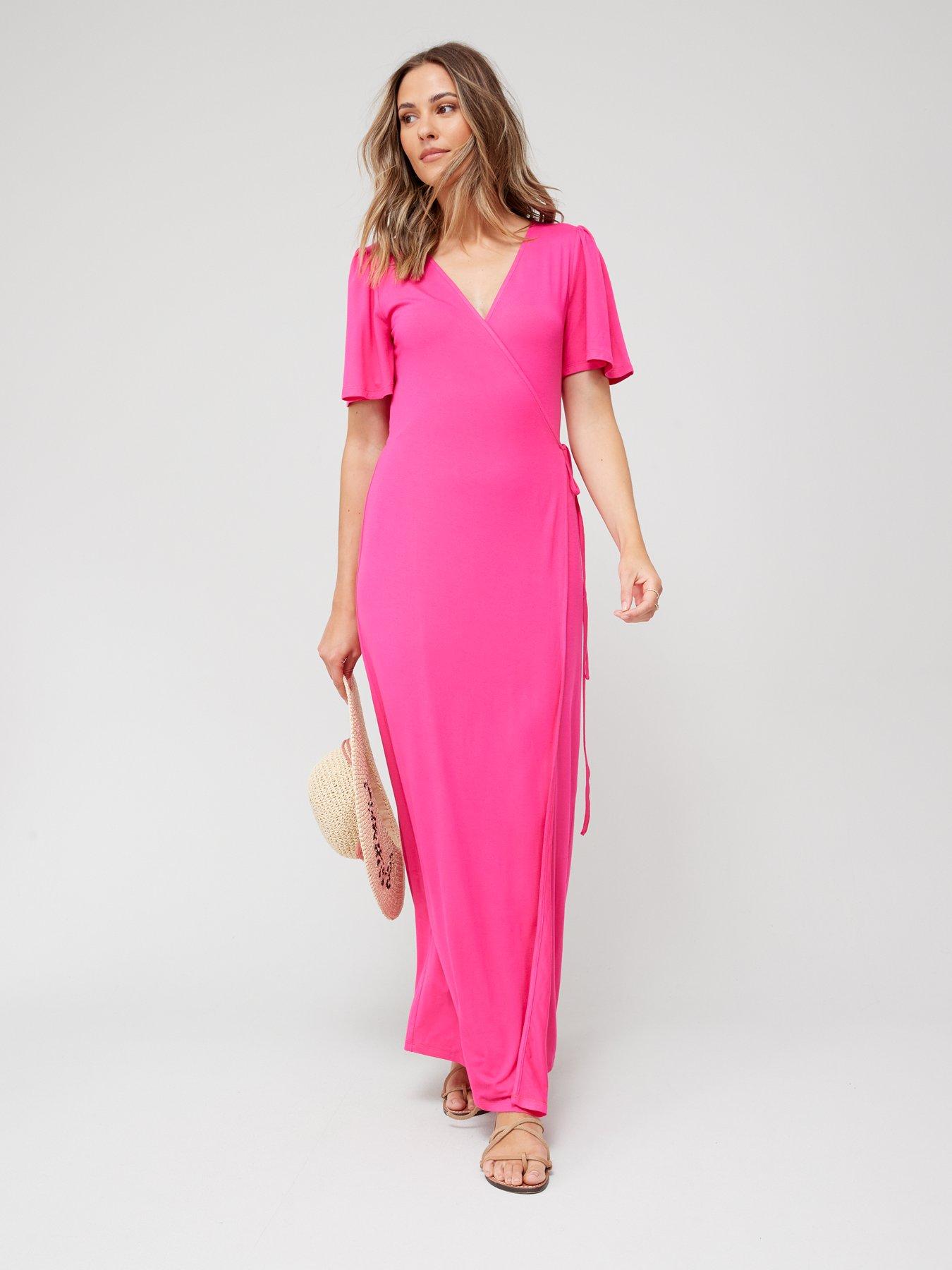 Petite pink maxi on sale dress