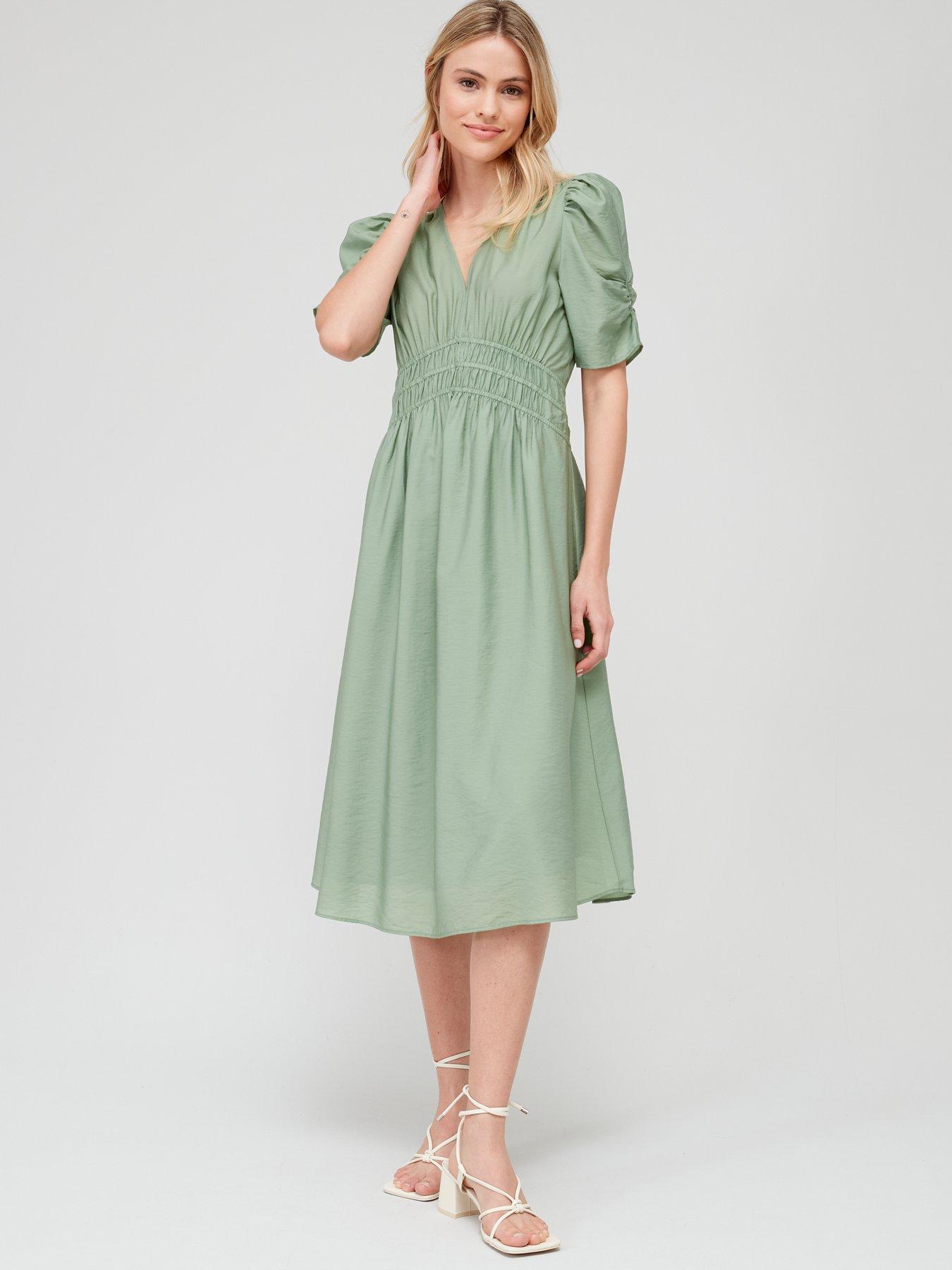 Boss store green dress