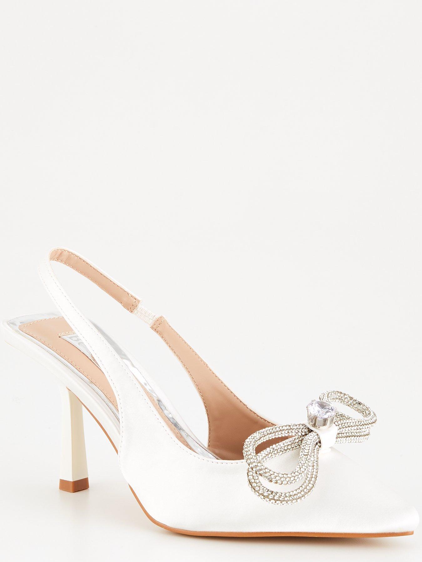 Raid Be Mine Bridal Wide Fit Elon Heeled Shoe Ivory Satin very