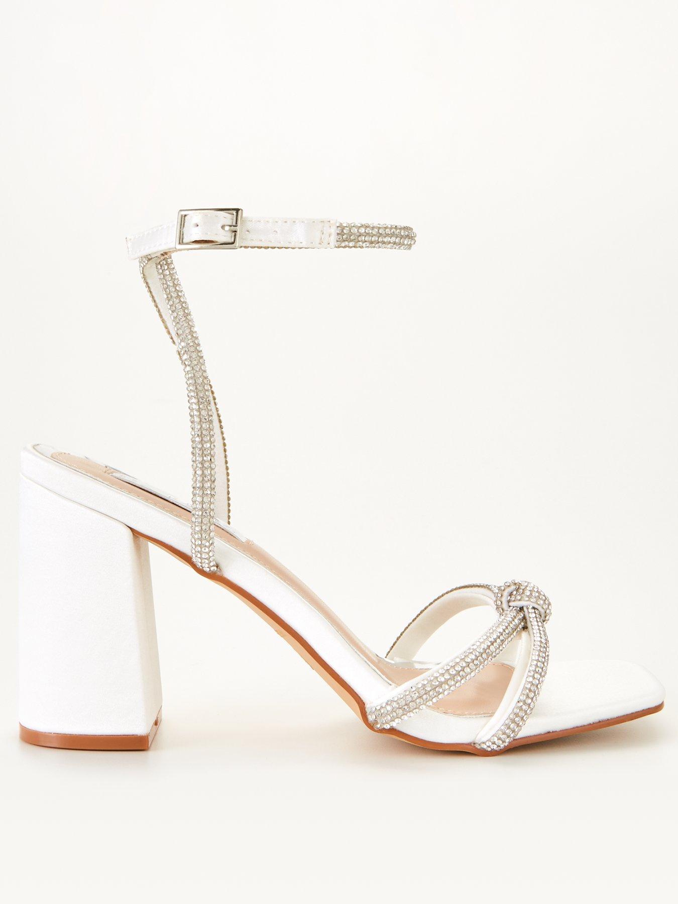 Raid Be Mine Bridal Abina Heeled Sandals - Ivory Satin | very.co.uk