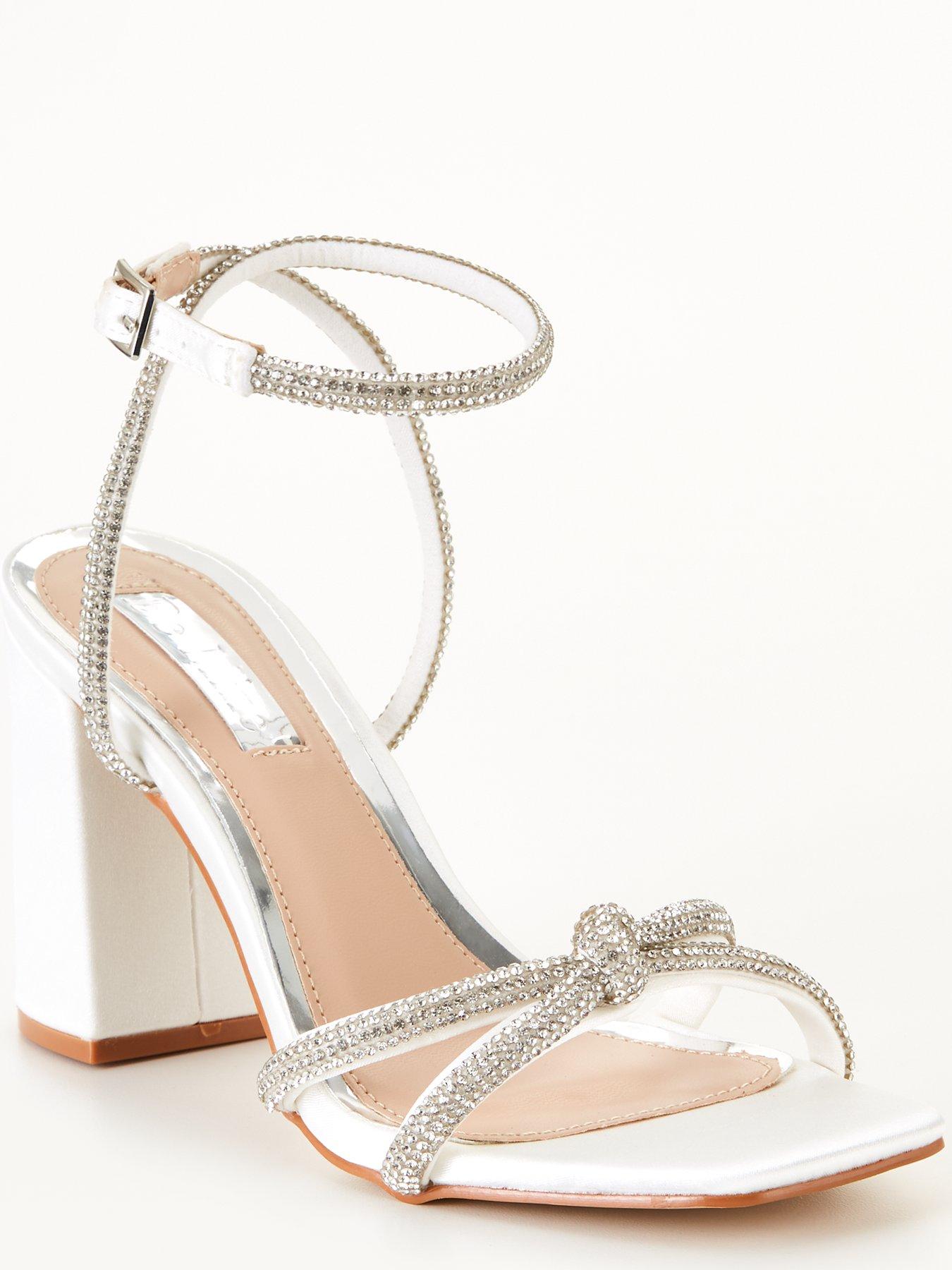 Ivory best sale satin sandals