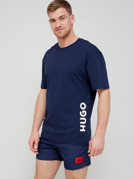 hugo-relaxed-fit-swim-t-shirt-navy