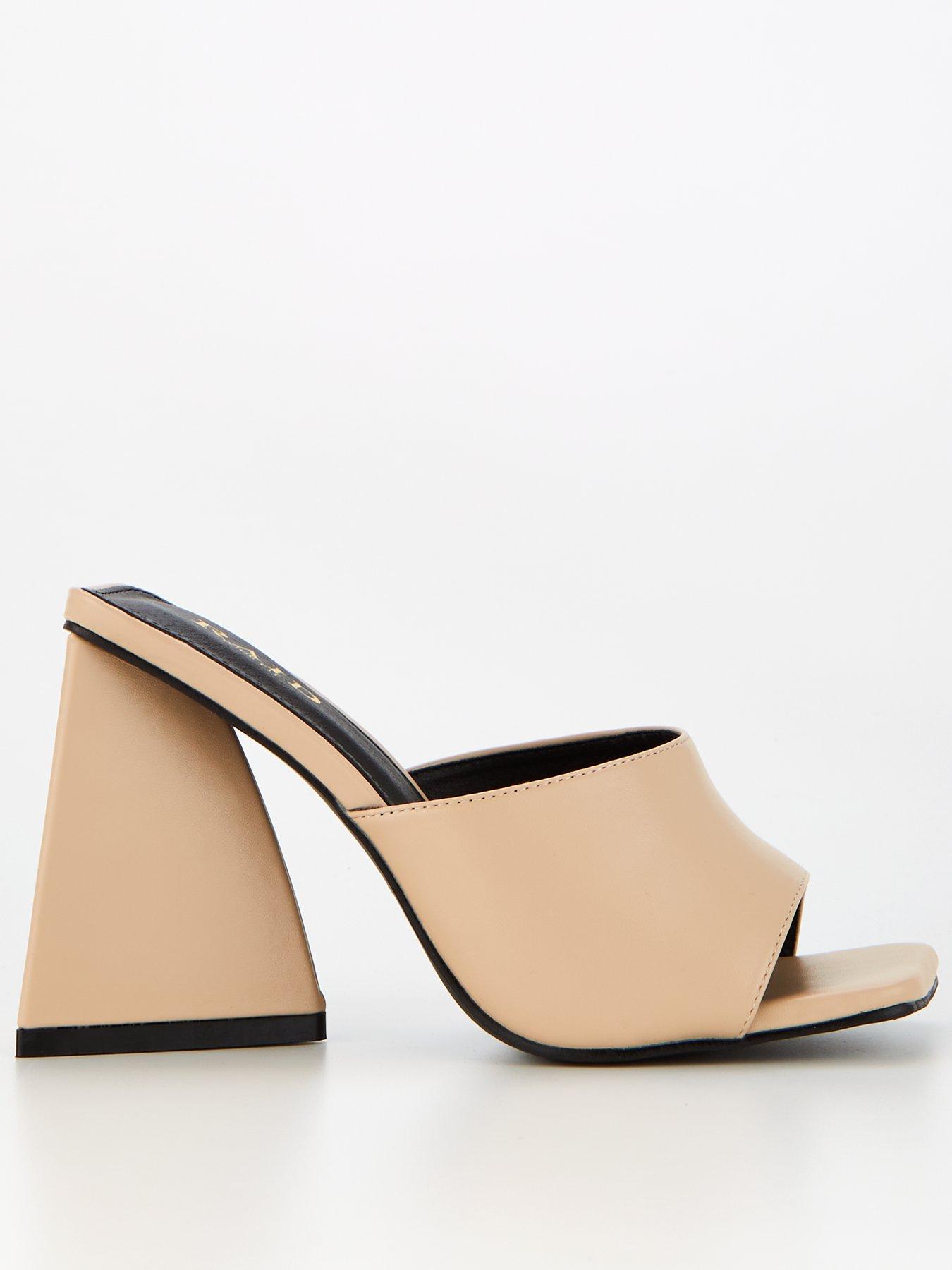 Heeled store mules nude