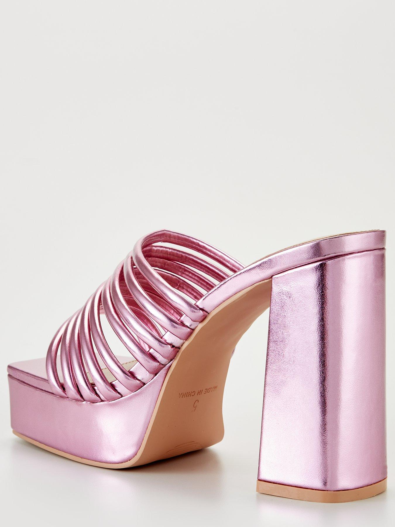 Metallic mules hot sale