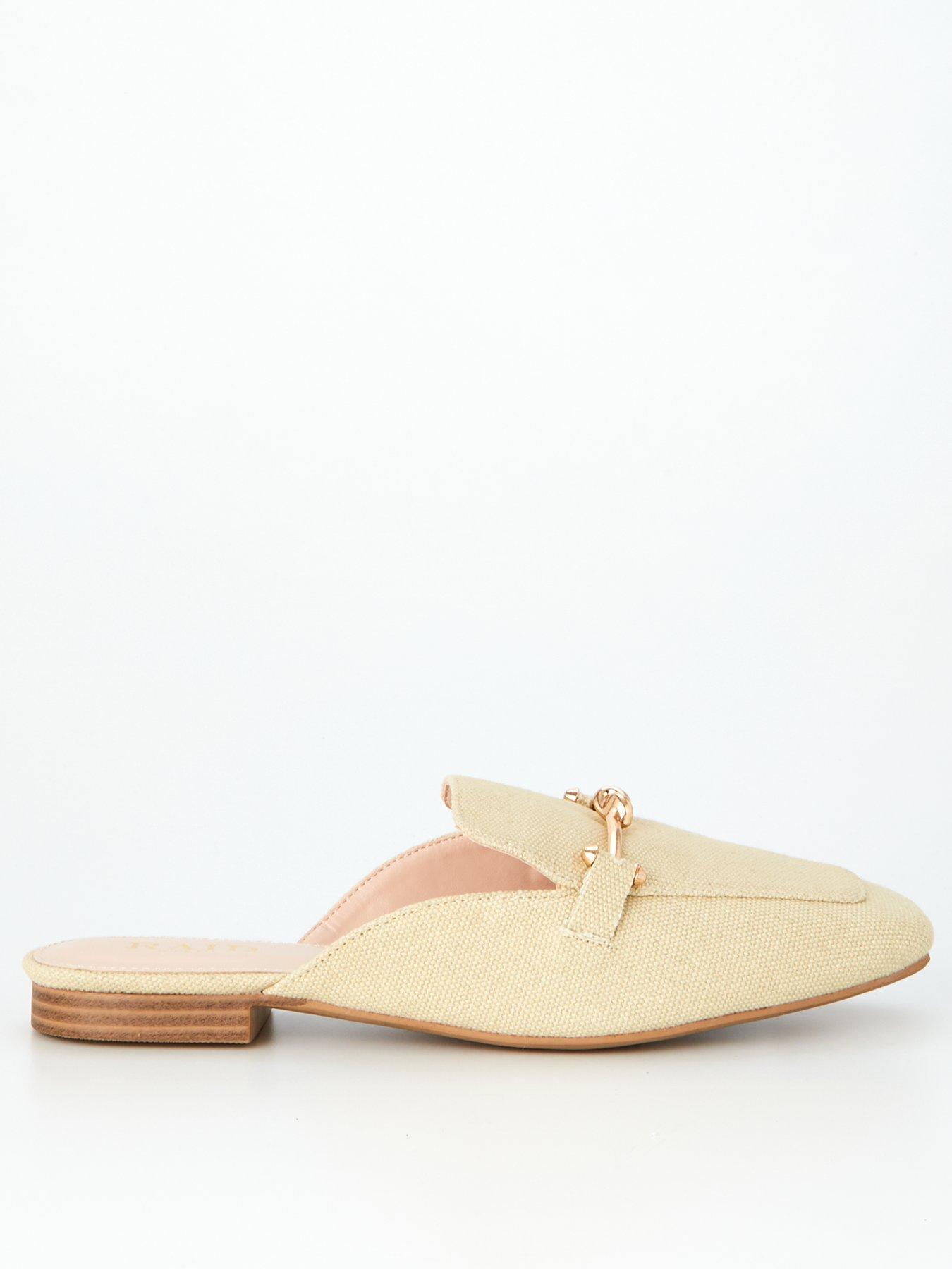 ASOS Design Wide Fit Sally Toe Cap Slingback Block Heel Shoes in beige-Neutral