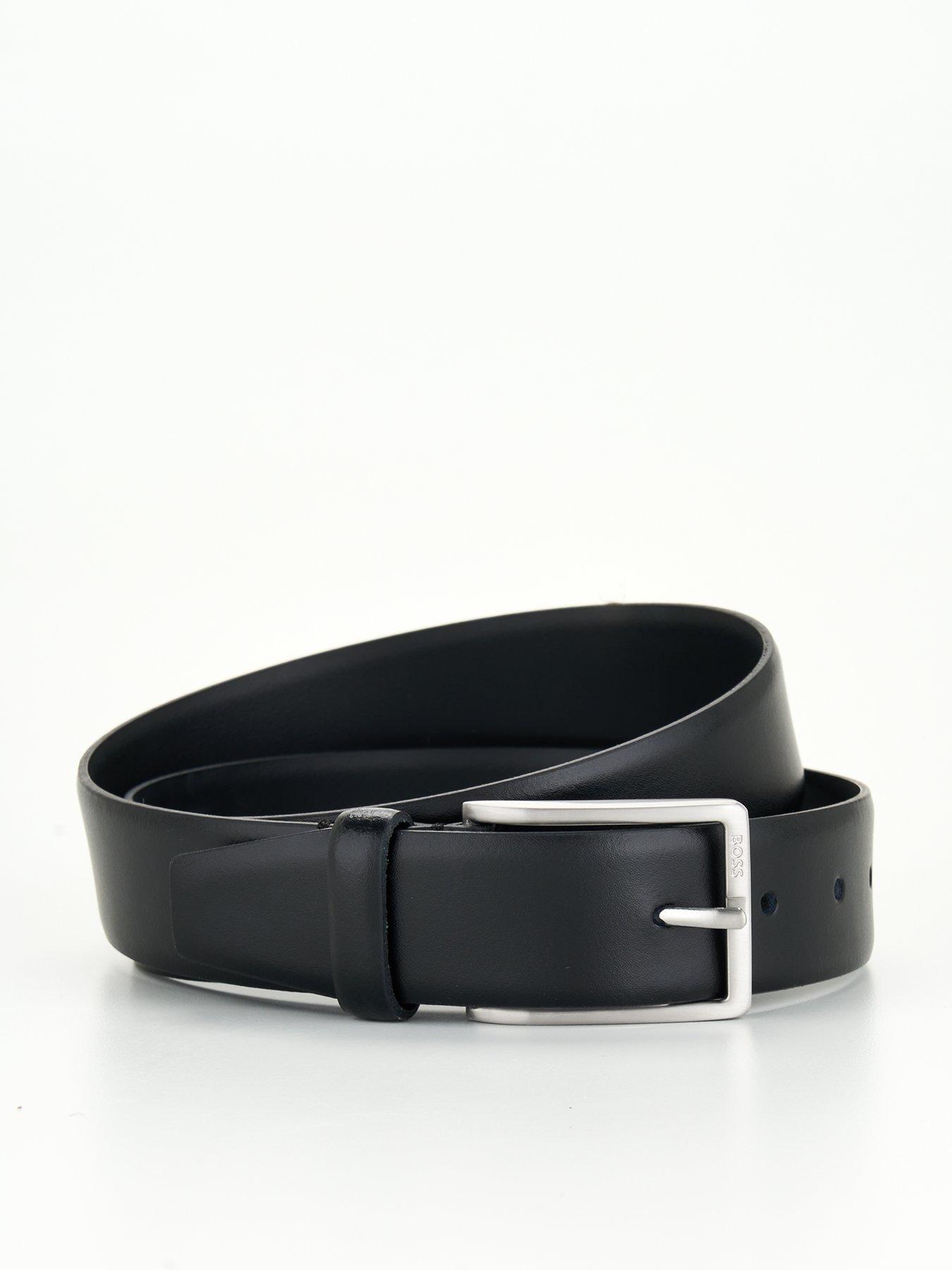 BOSS Erman-l 3.5cm Formal Leather Belt- Black