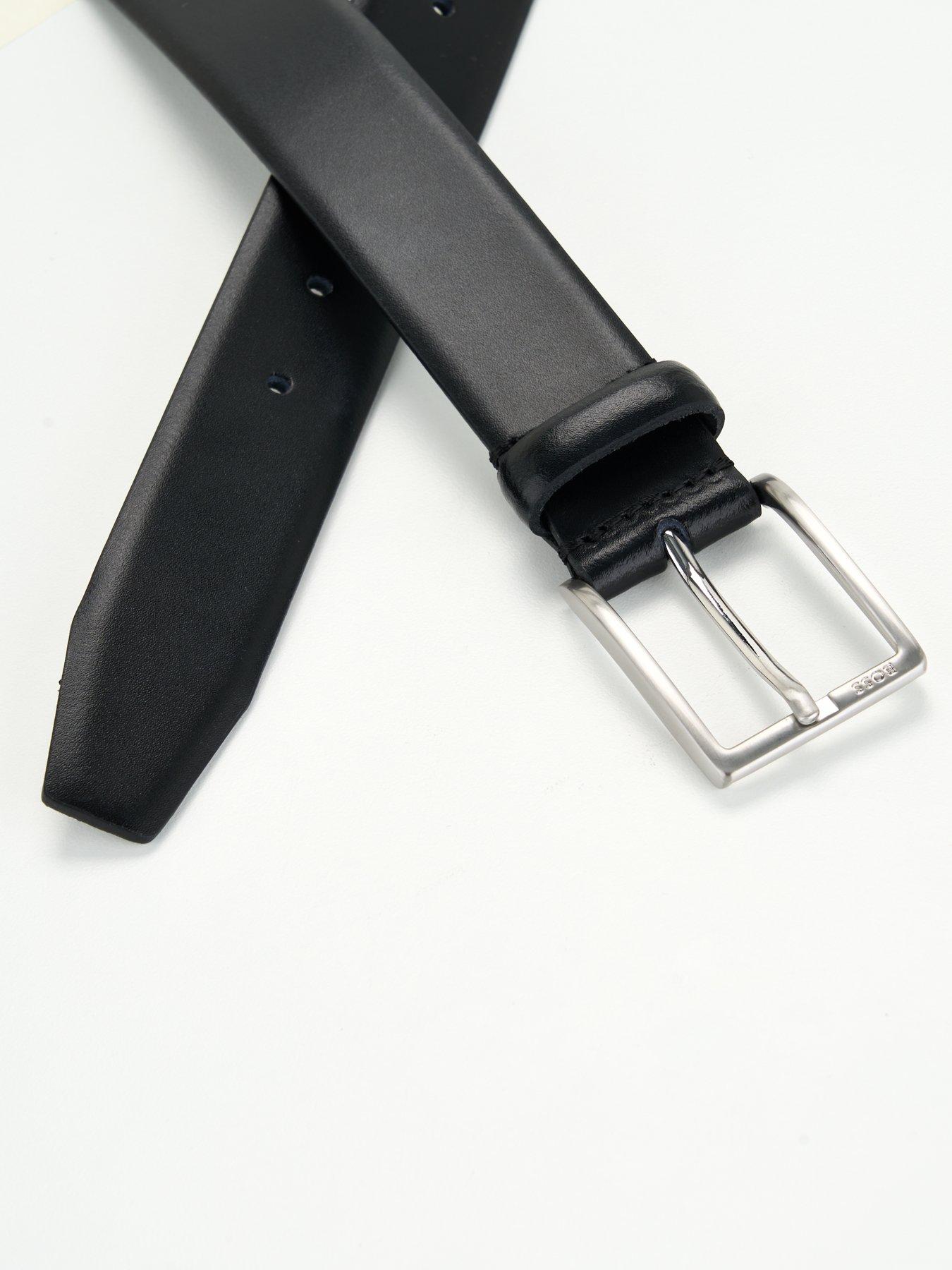 Image 2 of 4 of BOSS Erman-l 3.5cm Formal Leather Belt- Black