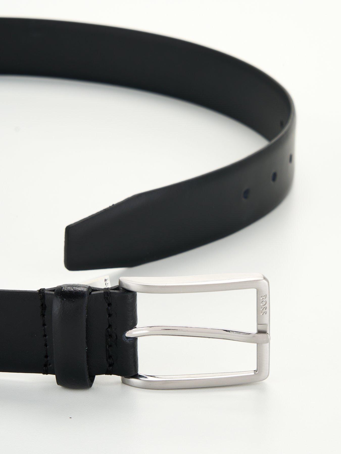 Image 3 of 4 of BOSS Erman-l 3.5cm Formal Leather Belt- Black
