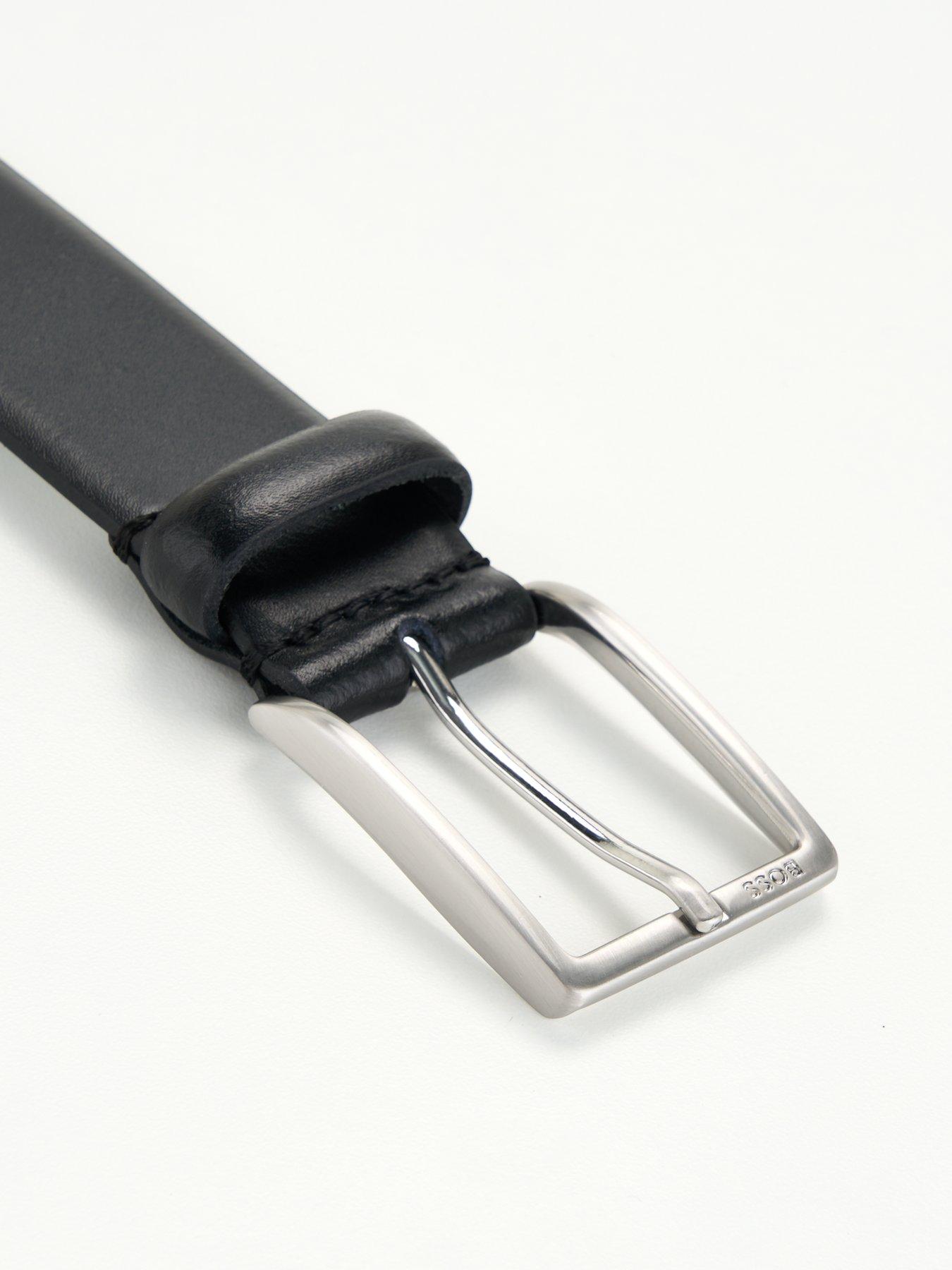 Image 4 of 4 of BOSS Erman-l 3.5cm Formal Leather Belt- Black