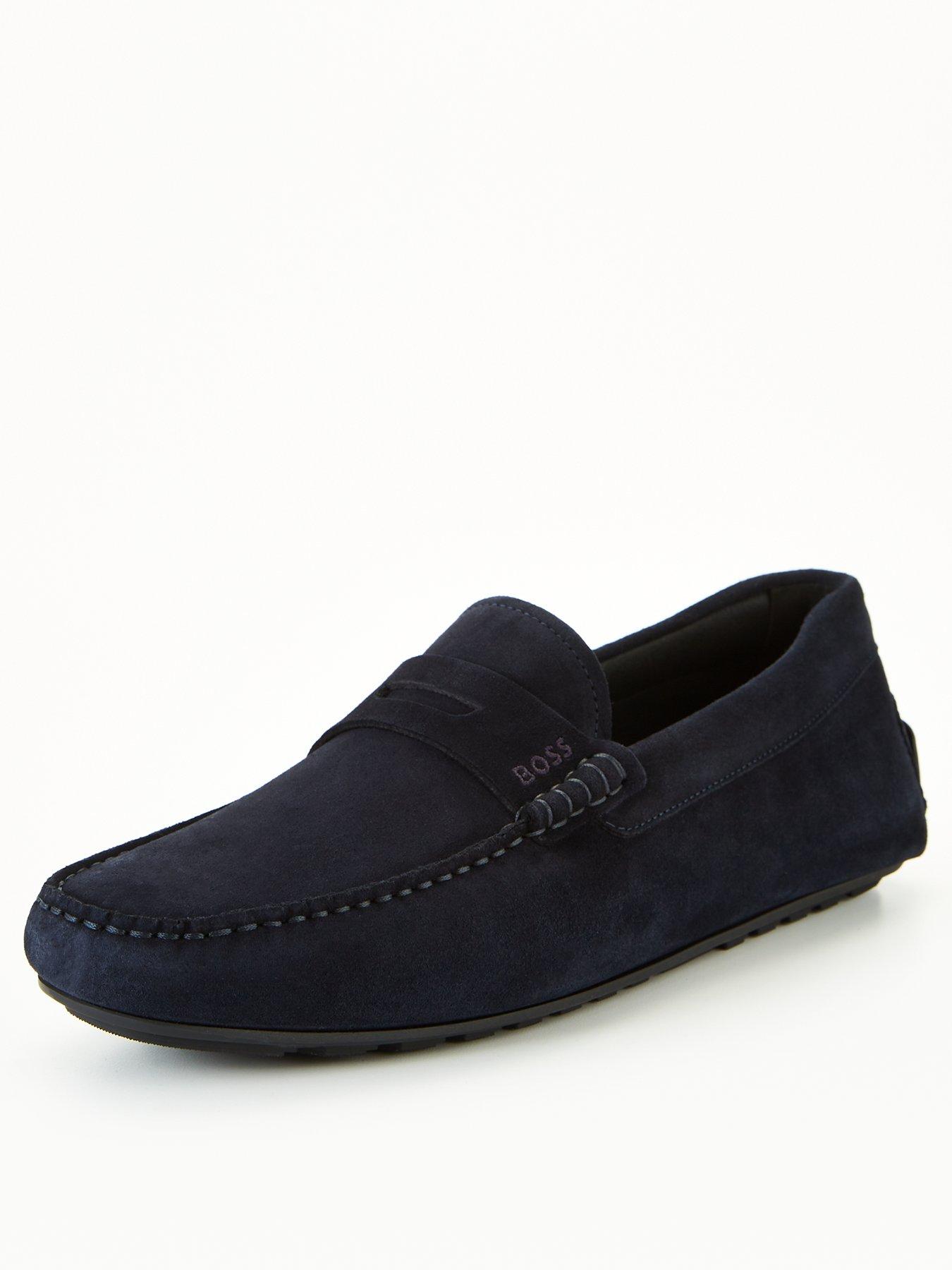 BOSS Noel Suede Moccasin - Dark Blue | very.co.uk