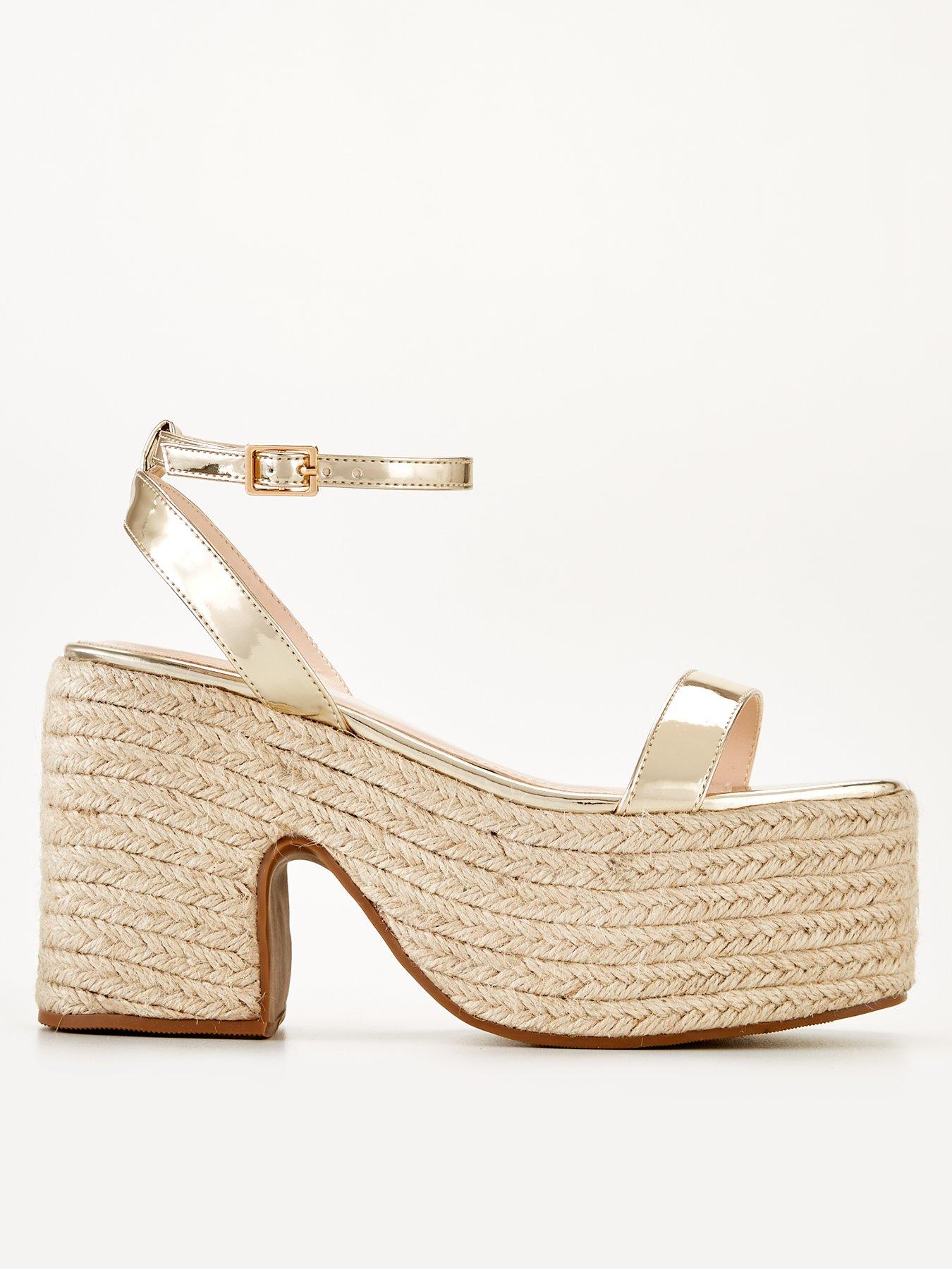 Gold hot sale wedges sale