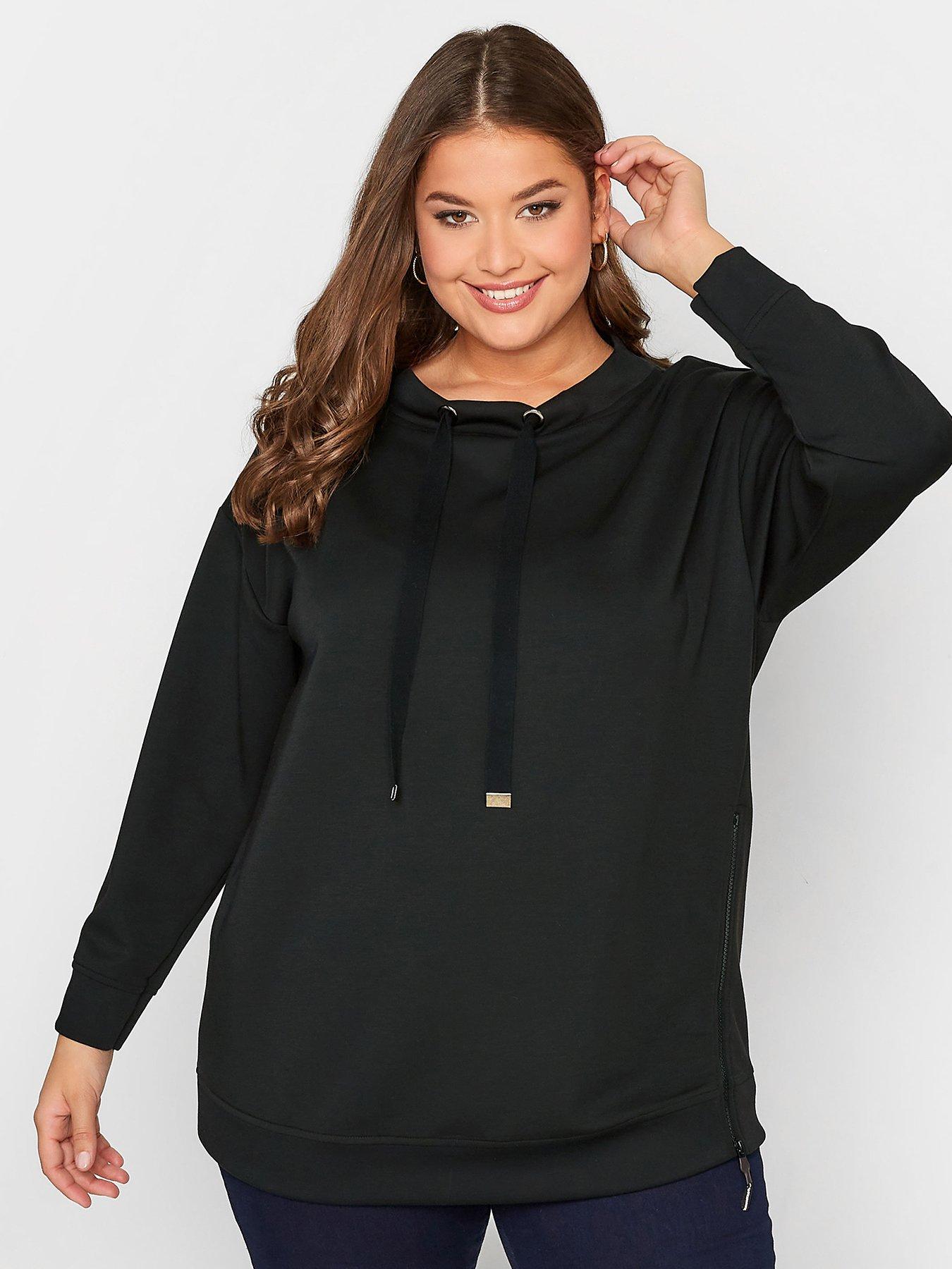 WOMEN FASHION Jumpers & Sweatshirts Sweatshirt Hoodless discount 57% Black L NoName sweatshirt 