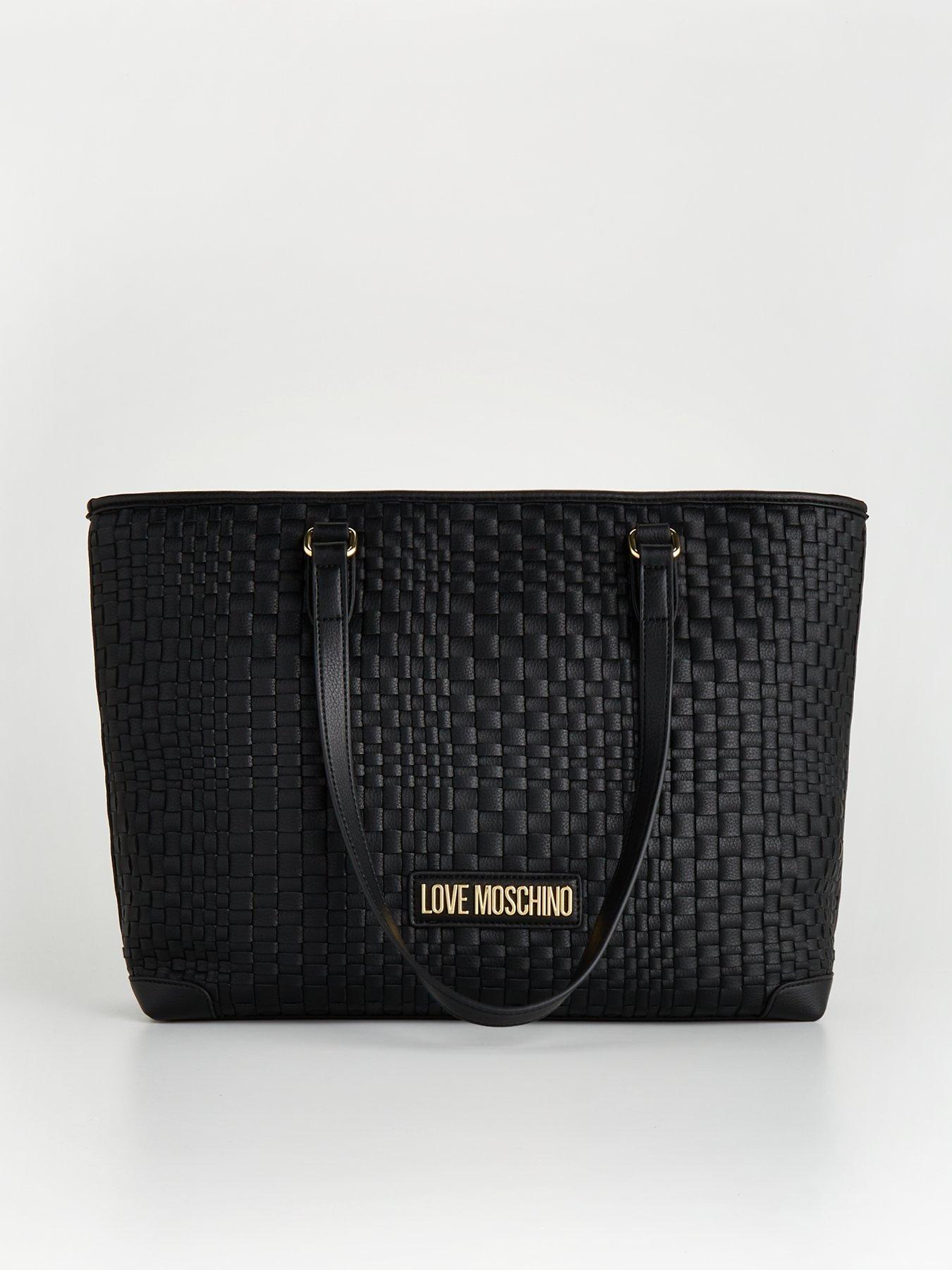 LOVE MOSCHINO Love Moschino Black Woven Shopper very.co.uk