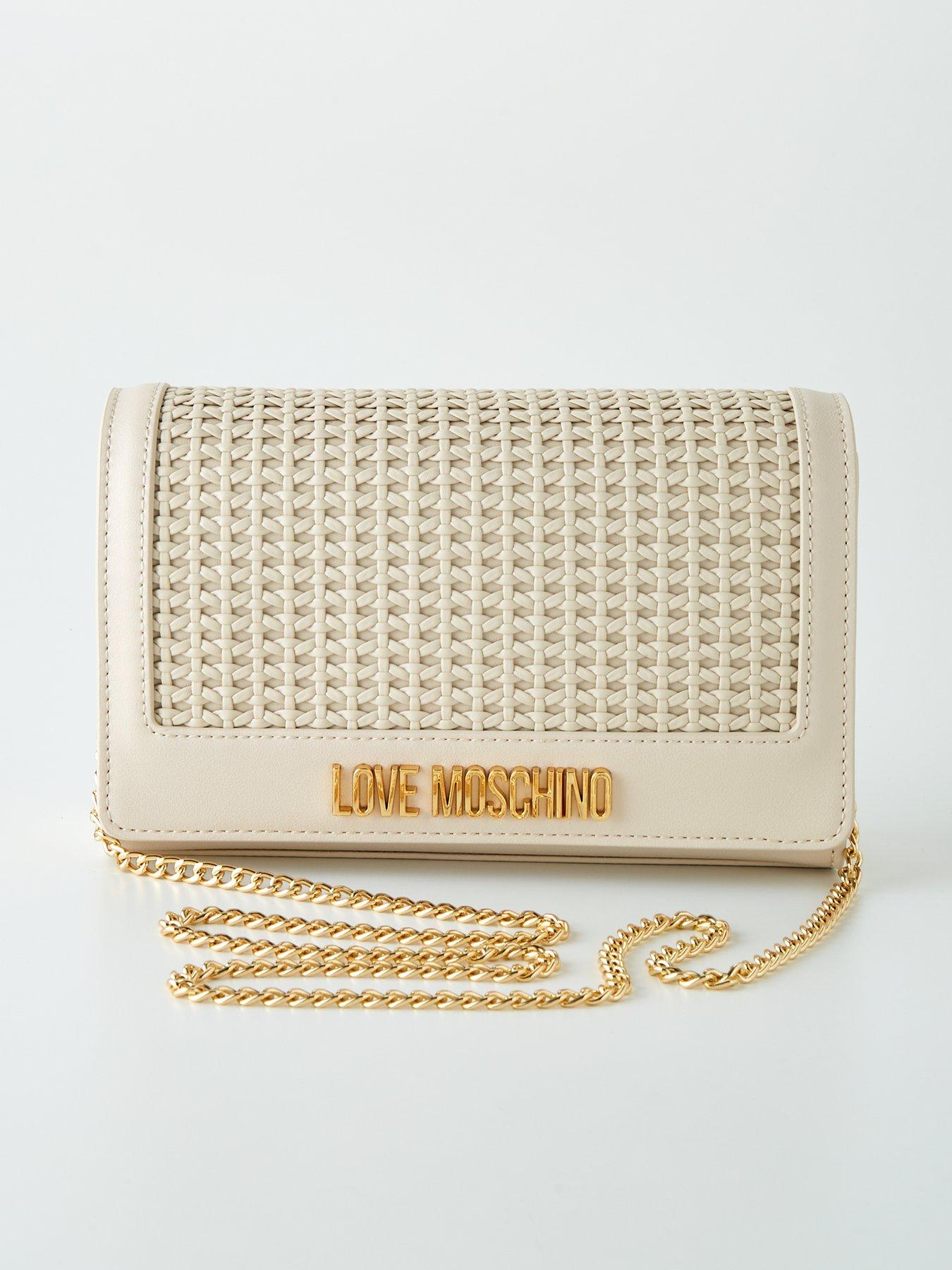 LOVE MOSCHINO Woven Cream Crossbody Bag Cream very.co.uk