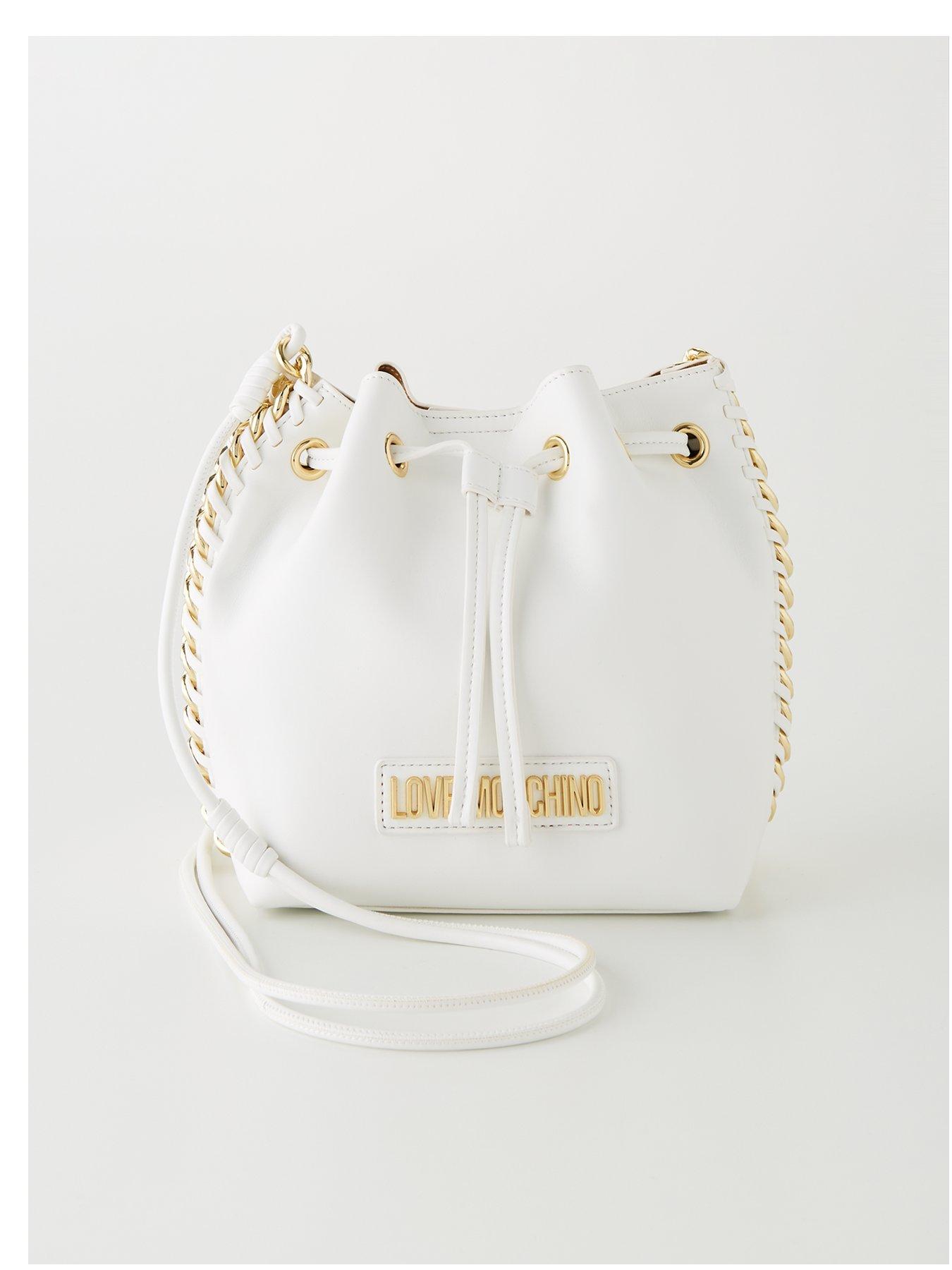 LOVE MOSCHINO White Bucket Bag Black very.co.uk