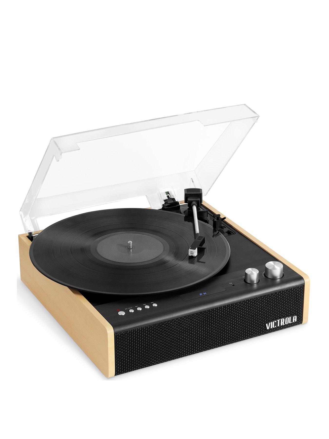 Victrola Eastwood Record Player - Dual Bluetooth 5.0 Turntable with  Built-in Stereo Speakers and Audio Technica Cartridge