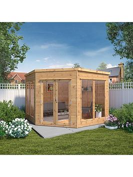 Product photograph of Mercia 9 X 9ft Premium Corner Summerhouse - Fsc Reg Certified - Summerhouse With Installation from very.co.uk
