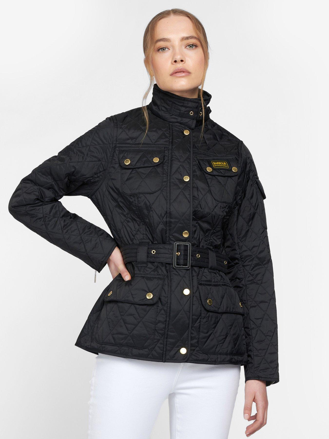 Barbour international best sale jacket womens Orange