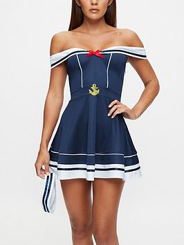 ann summers role play sexy sailor outfit - white, white, size xl, women