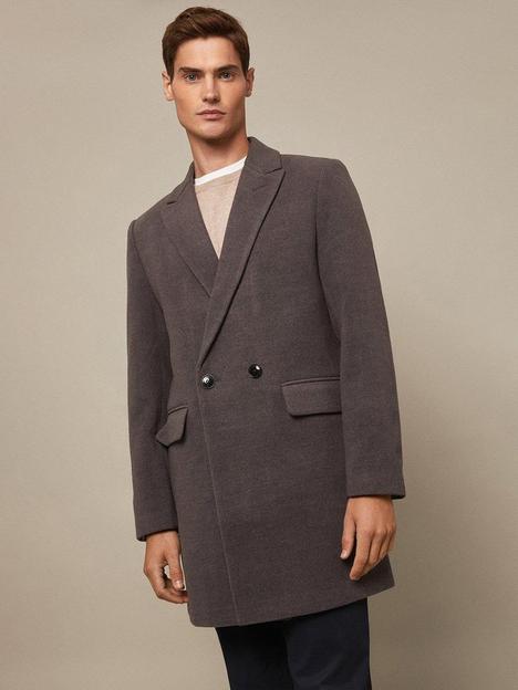 burton-menswear-london-burton-peak-lapel-overcoat-grey