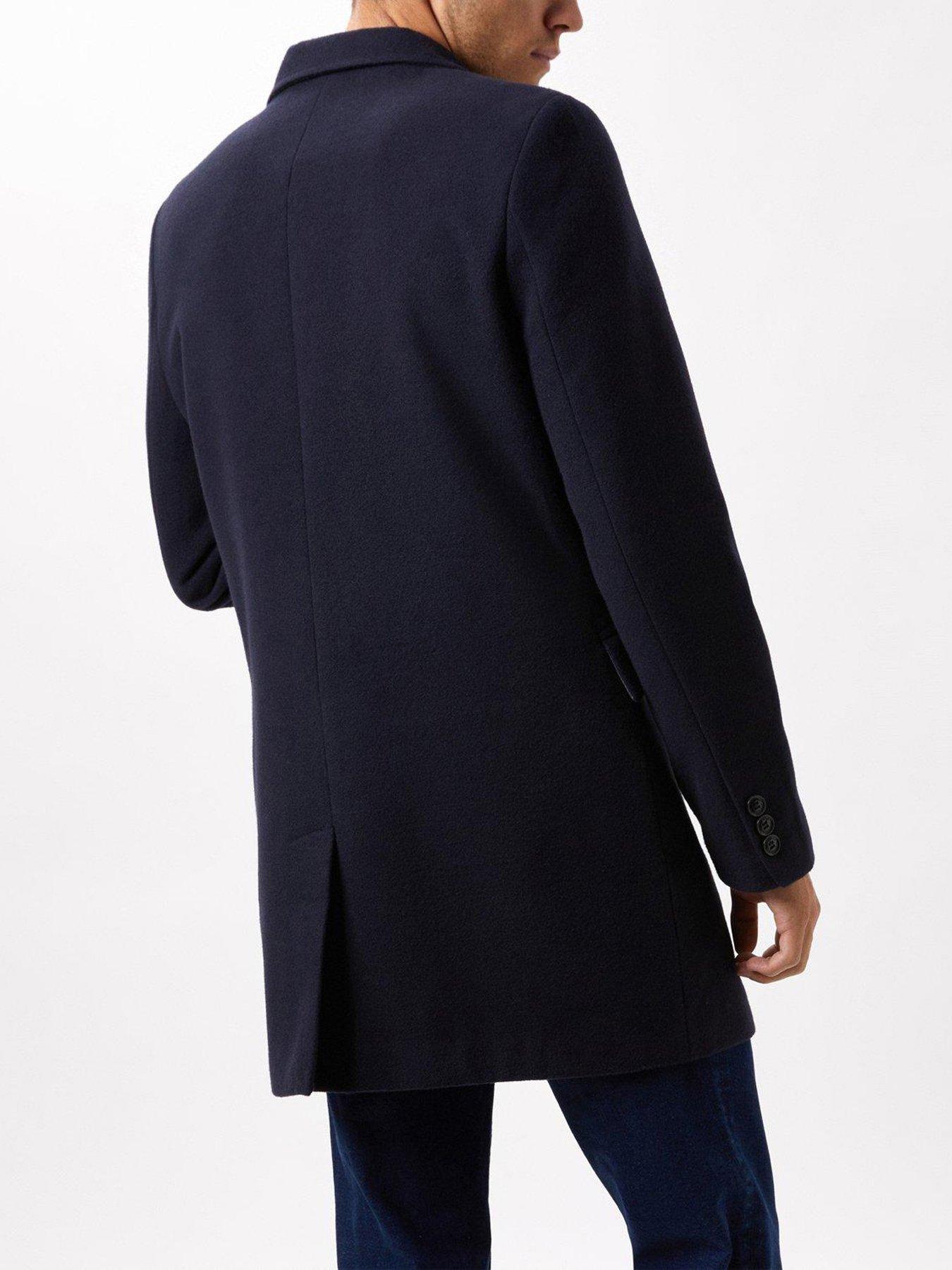 Burton menswear shop overcoat in navy