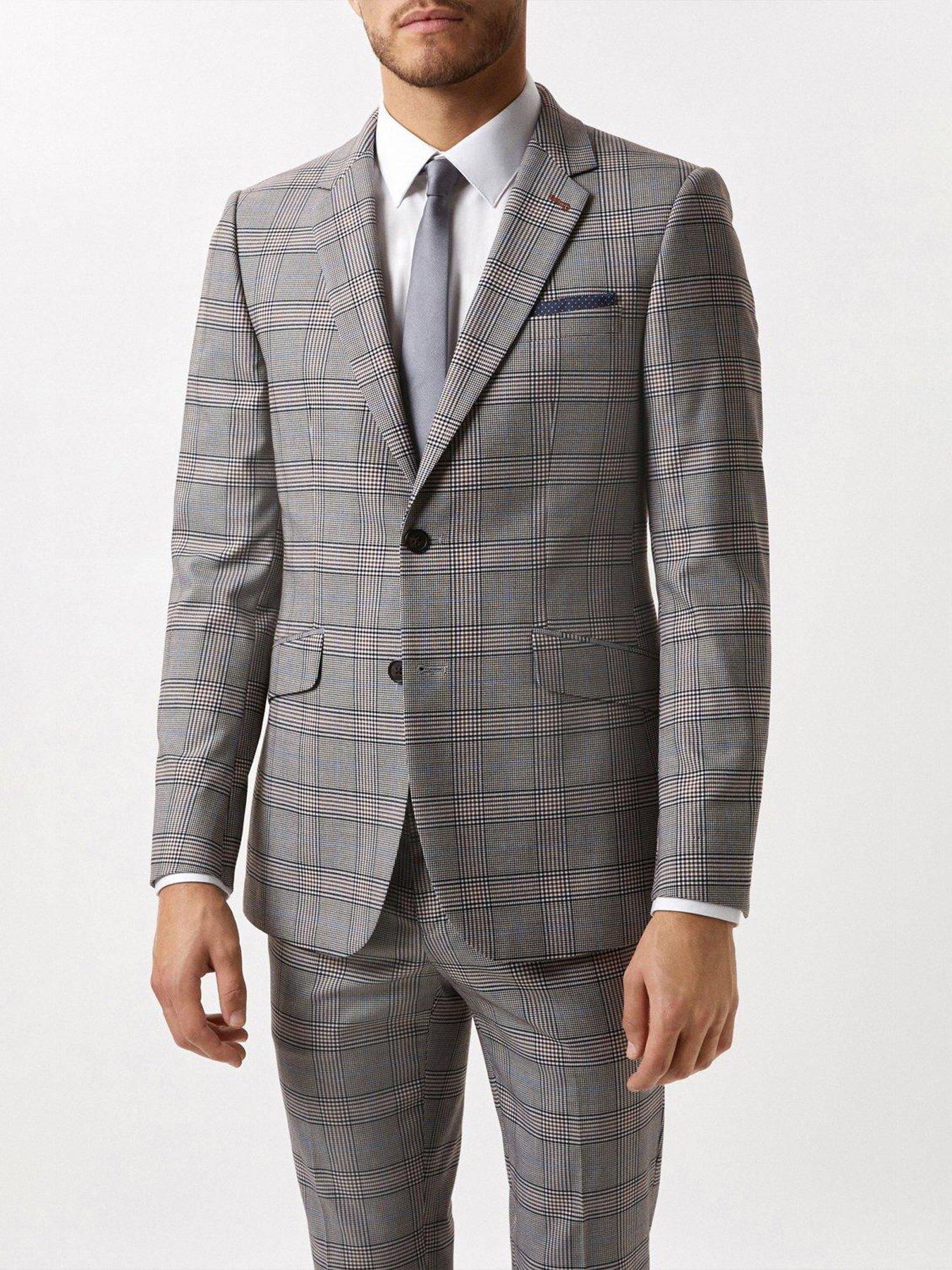 burton-menswear-london-skinny-fit-check-suit-jacket-grey