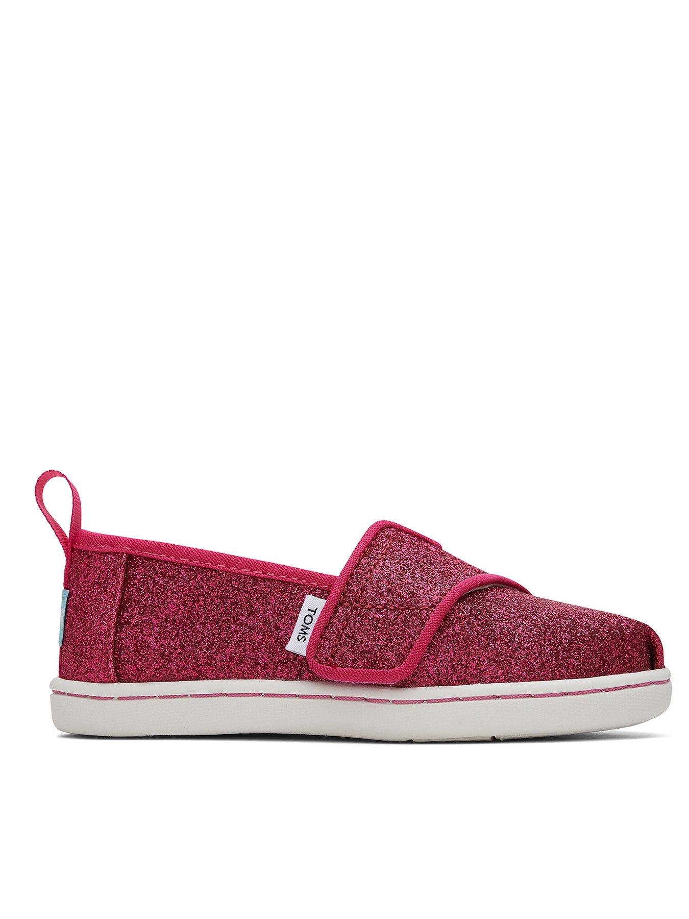 Toms pink hot sale glitter shoes