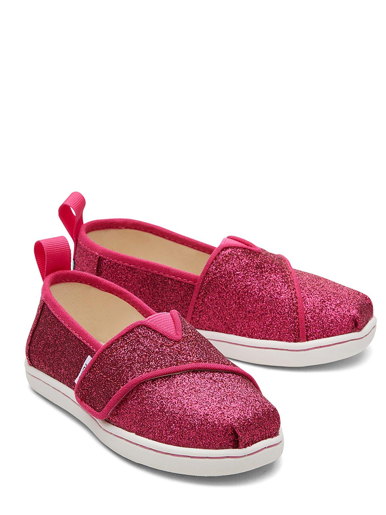 Toms pink clearance sparkle shoes