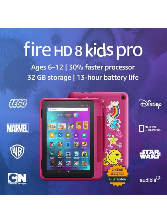 outfit image of amazon-fire-hd-8-kids-pro-tablet-8-inch-hd-display-ages-6-12-rainbow-universe