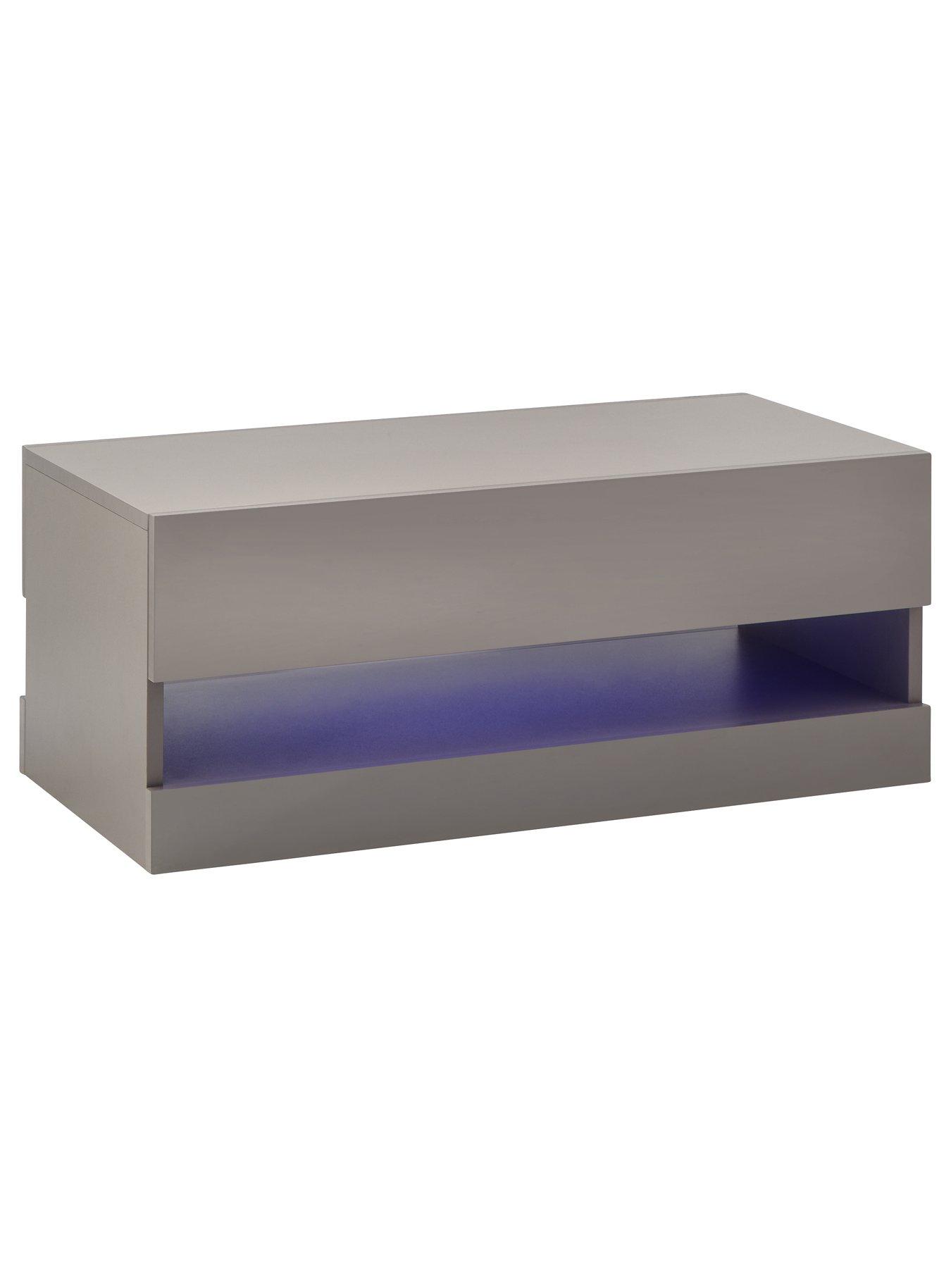 Image 3 of 6 of GFW Galicia Compact&nbsp;Coffee Table with LED Light - Grey