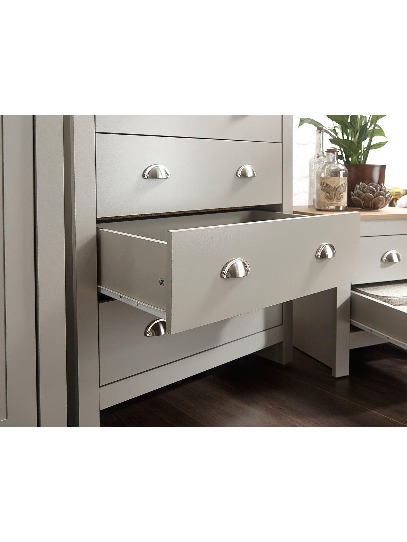 Image 5 of 6 of GFW Lancaster 3&nbsp;Piece Package - 2&nbsp;Door Wardrobe, 4 Drawer Chest and a Bedside Chest