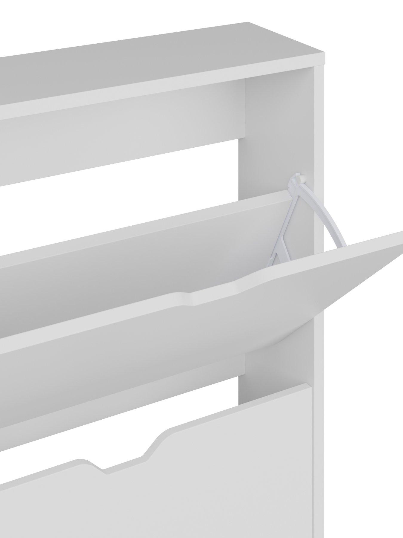 Image 6 of 6 of GFW Narrow 4 Drawer Shoe Cabinet - White