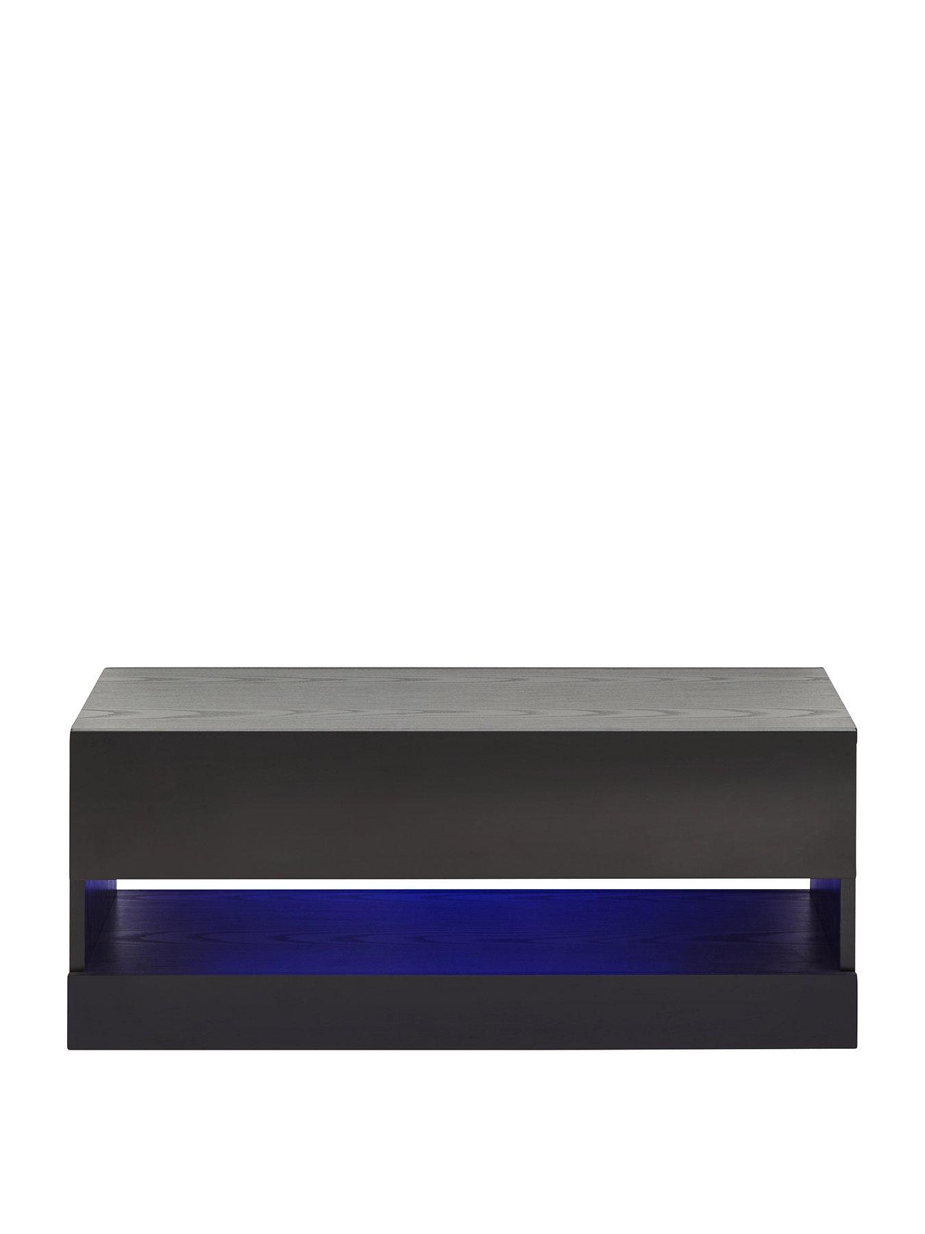 Image 2 of 6 of GFW Galicia Compact&nbsp;Coffee Table&nbsp;with LED Light - Black