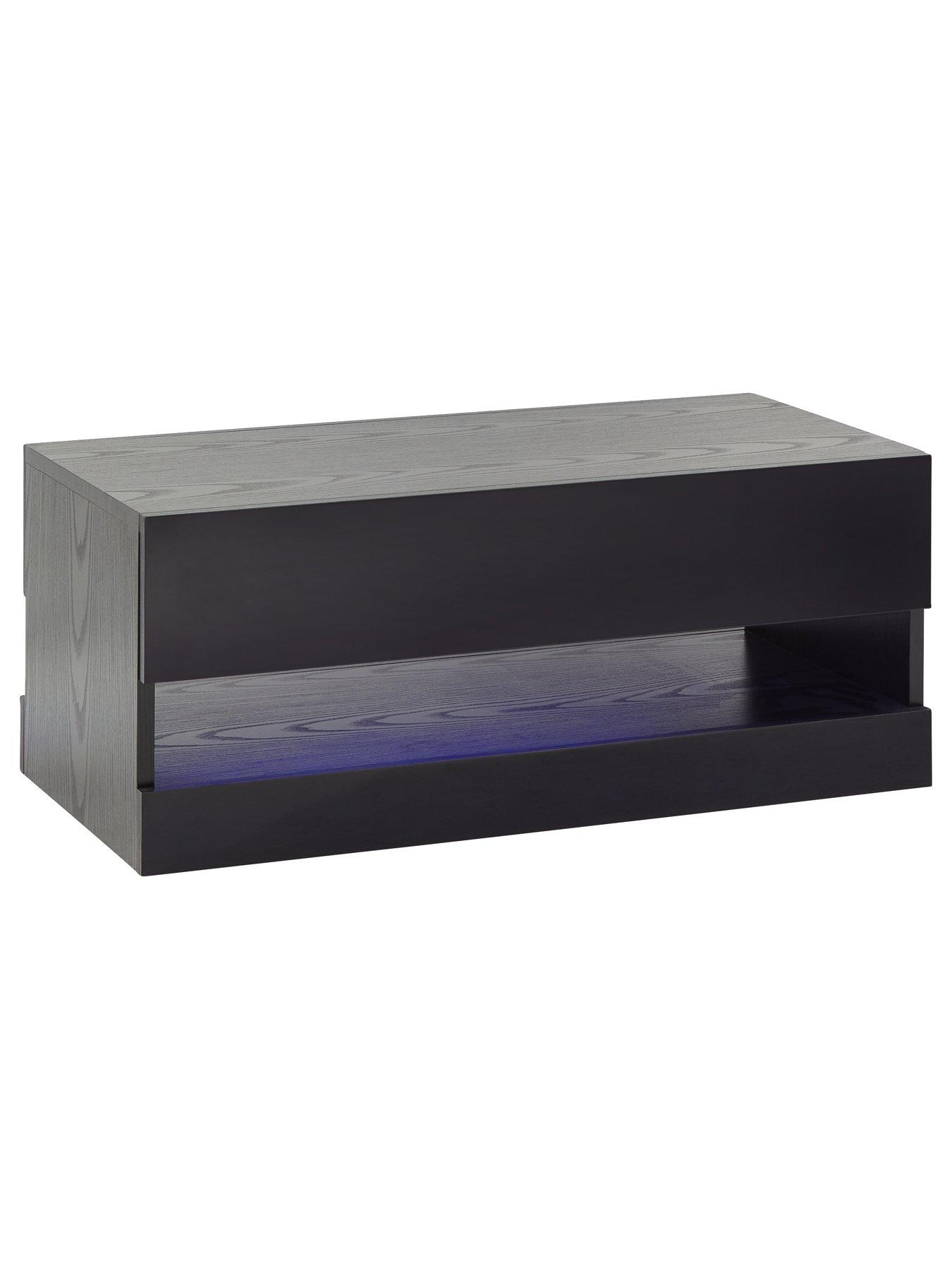 Image 3 of 6 of GFW Galicia Compact&nbsp;Coffee Table&nbsp;with LED Light - Black