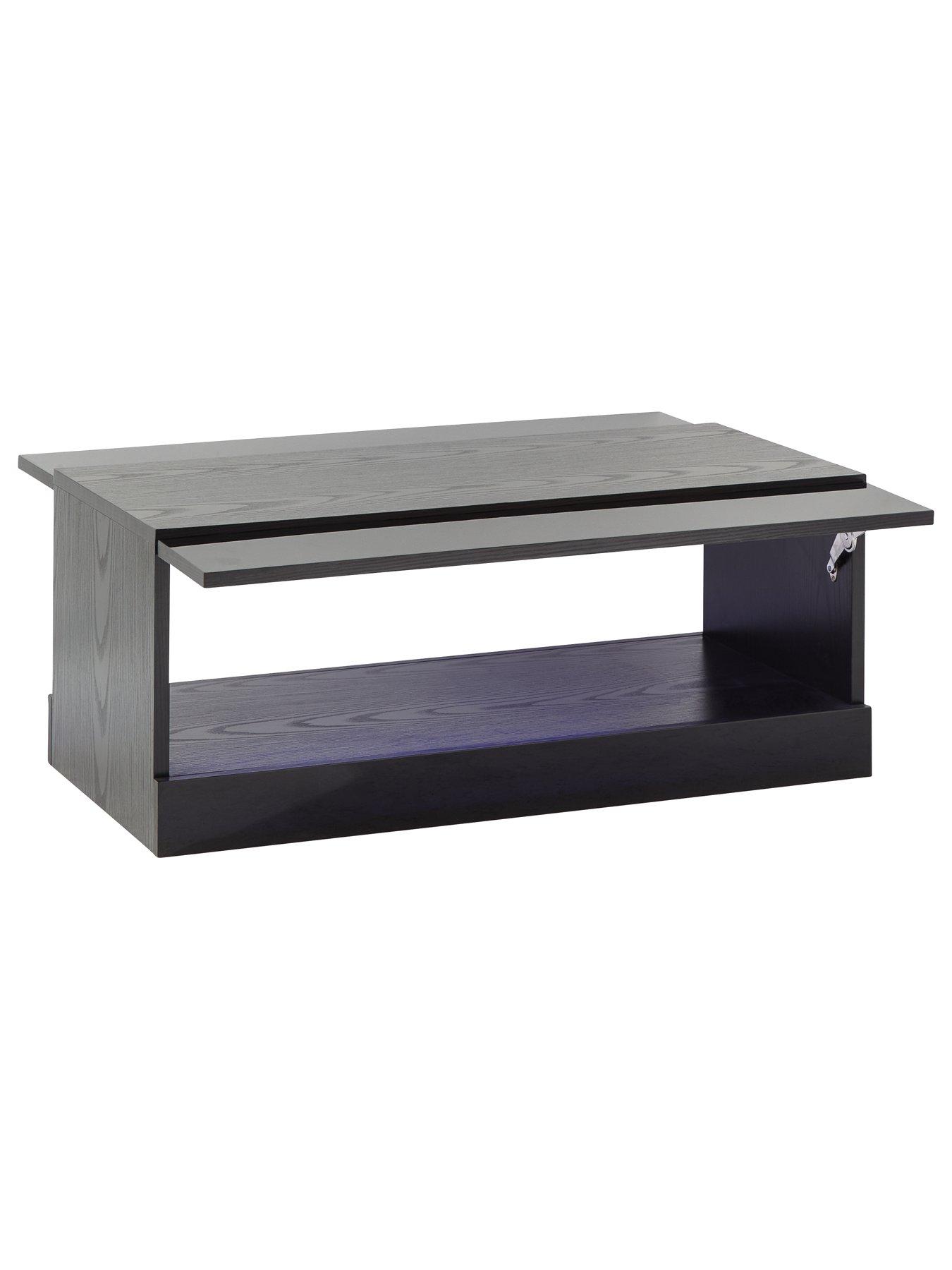 Image 4 of 6 of GFW Galicia Compact&nbsp;Coffee Table&nbsp;with LED Light - Black
