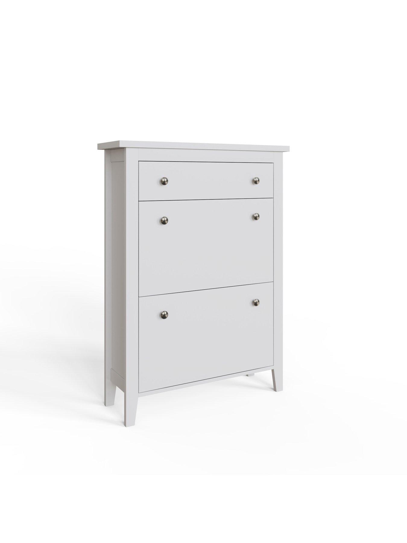 Image 4 of 7 of GFW Deluxe 2 Tier Shoe Cabinet - White