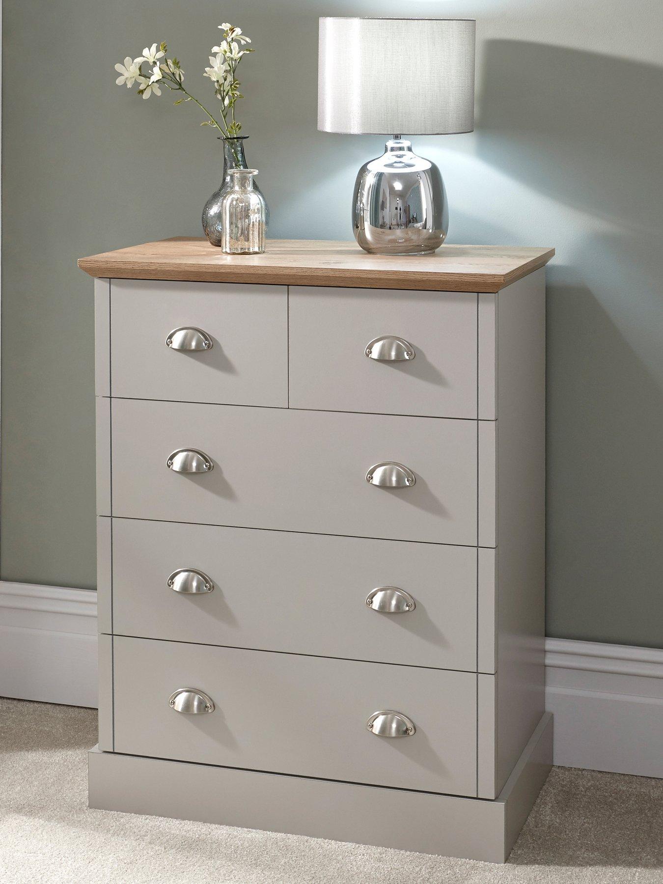 Image 1 of 6 of GFW Kendal 2 + 3 Drawer Chest - Grey