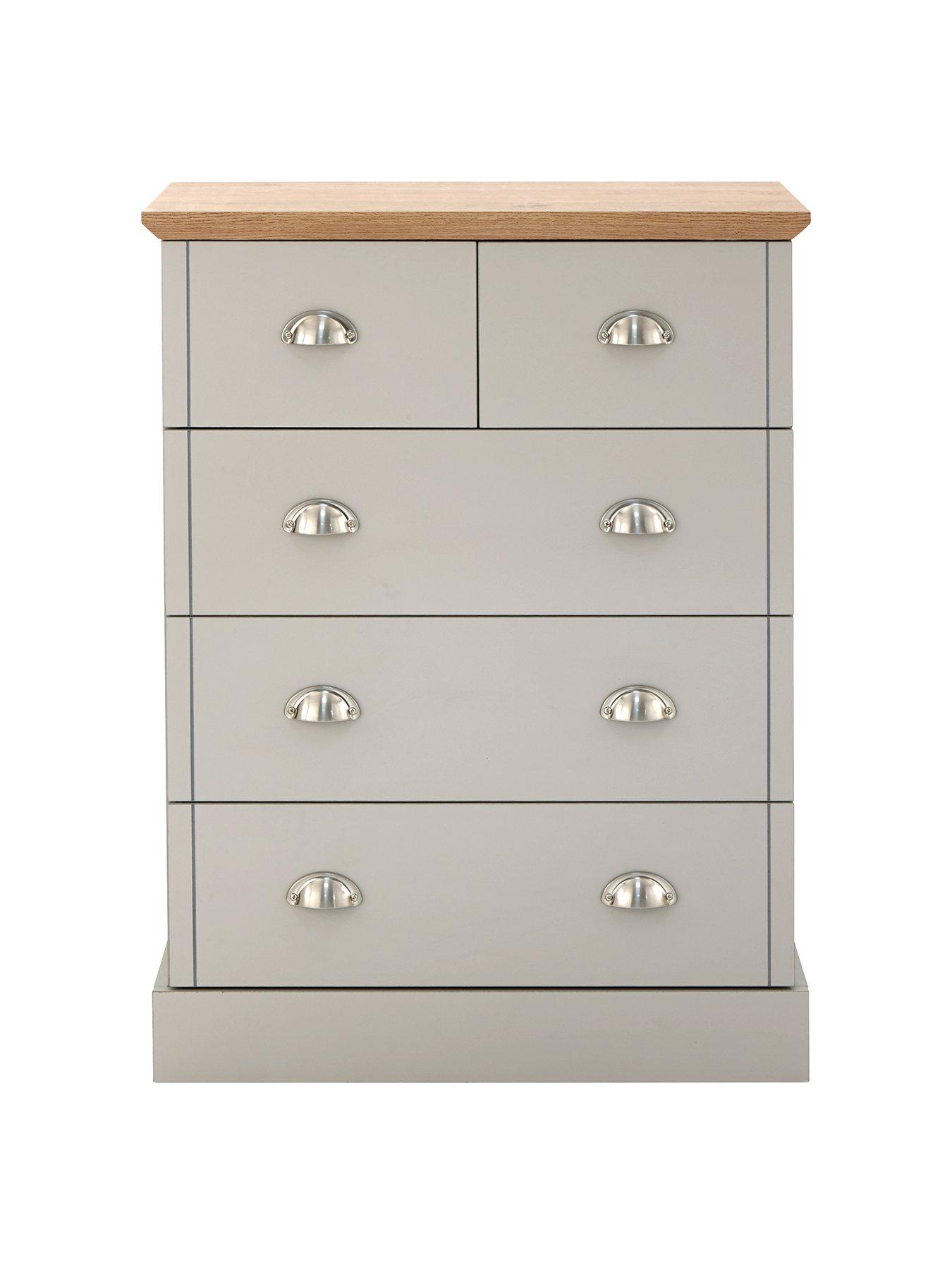 Product photograph of Gfw Kendal 2 3 Drawer Chest - Grey from very.co.uk