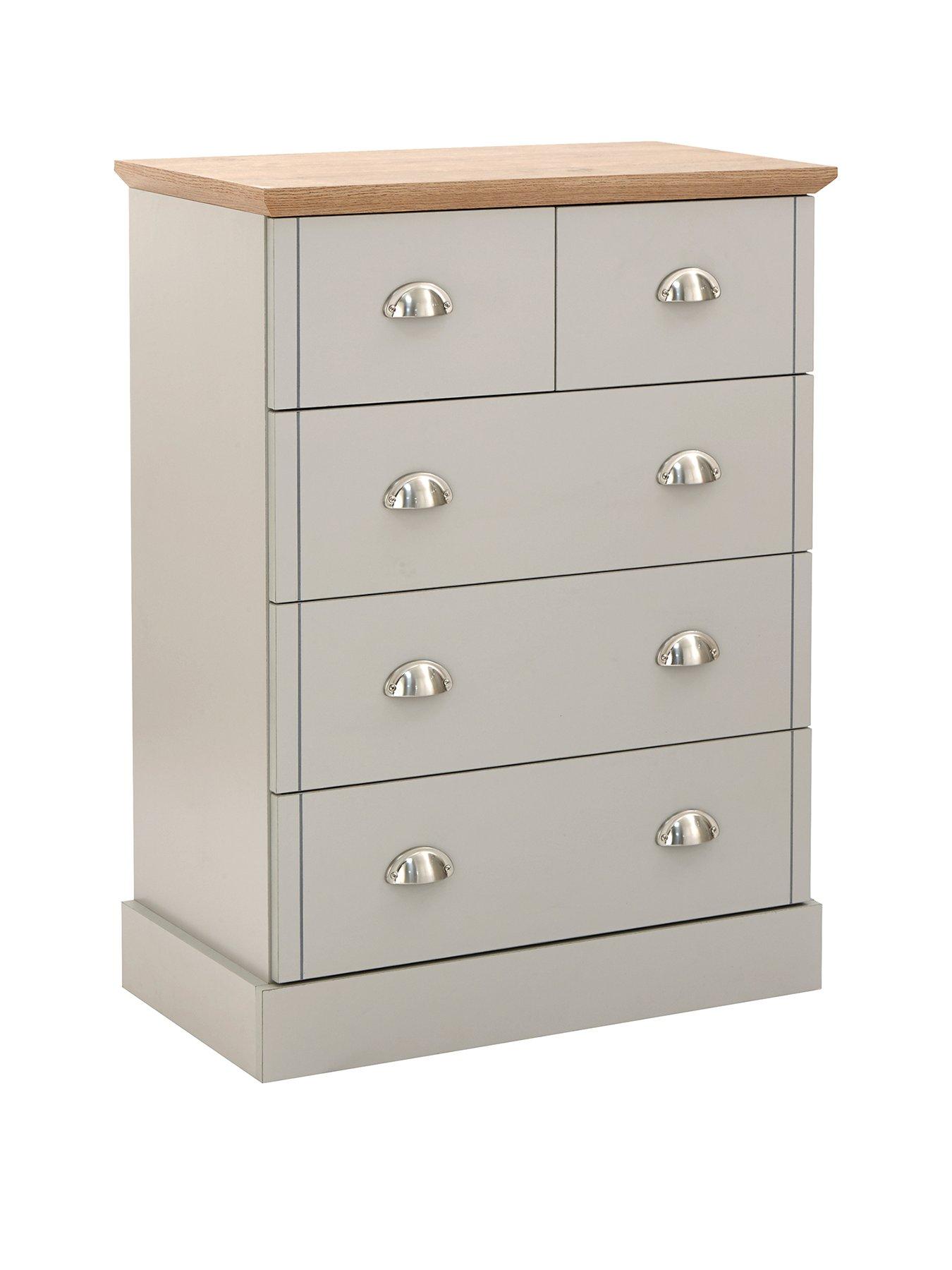 Image 3 of 6 of GFW Kendal 2 + 3 Drawer Chest - Grey