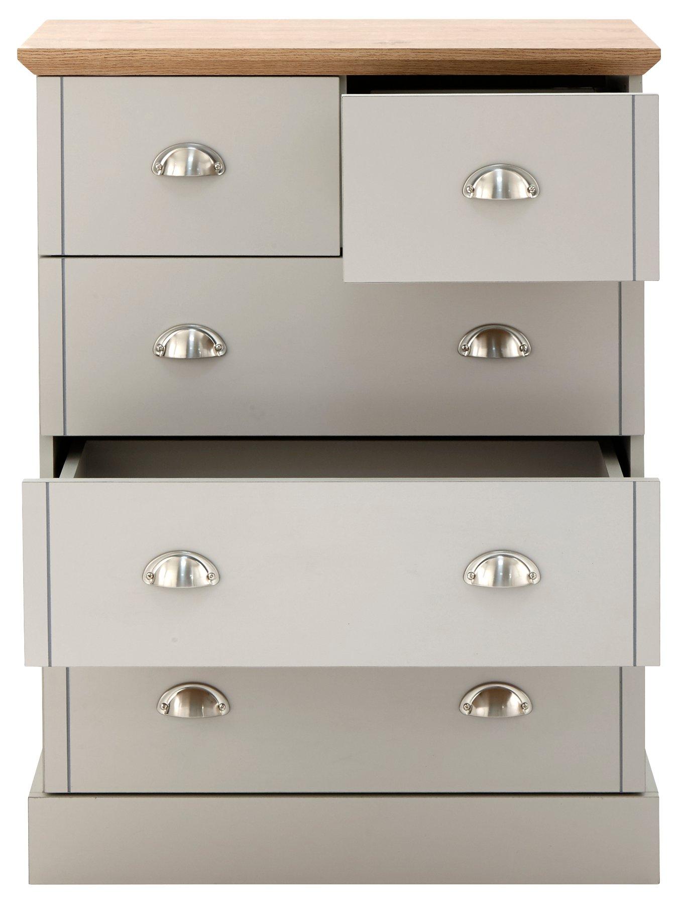 Image 4 of 6 of GFW Kendal 2 + 3 Drawer Chest - Grey