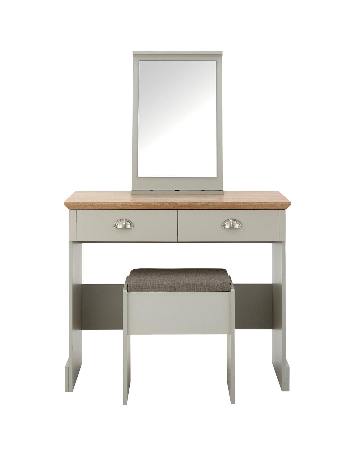 White Faux Leather Padded Top and 12 Bevelled Edge Mirrored Glass Panels Modern Clean Design with Perfect Match to Mirror Dressing Tables. Luxury Venetian Vanity Dressing Table Mirror Stool 