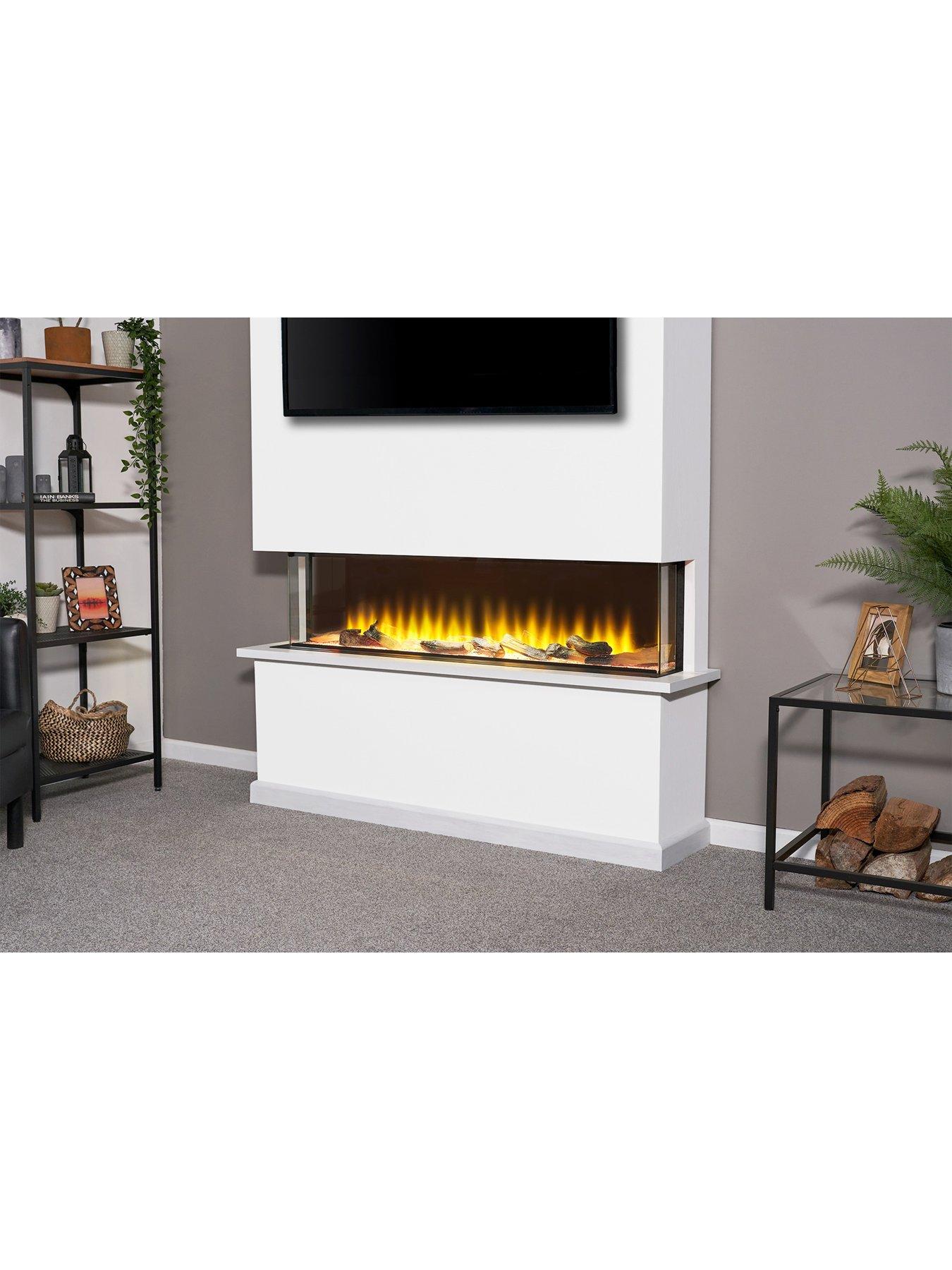 Image 4 of 8 of Adam Fires & Fireplaces Adam Sahara Electric Inset Media Wall Fire with Remote Control, 1250mm