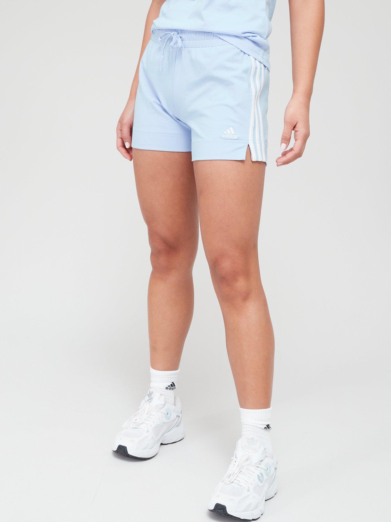 adidas Women s Sportswear Essentials Sports Shorts 1 4 Blue