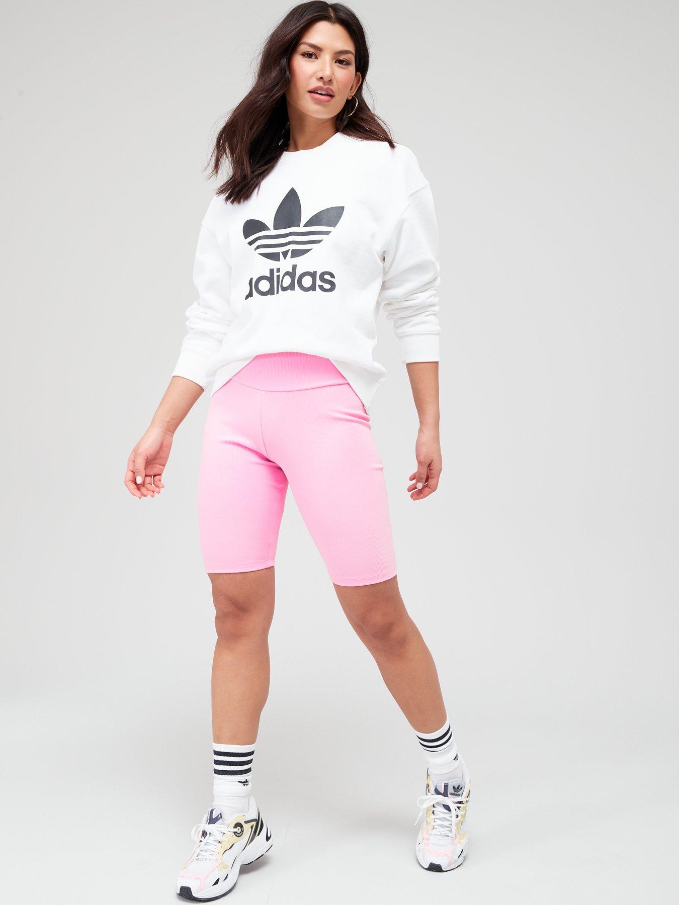 Adidas biker sales shorts pink