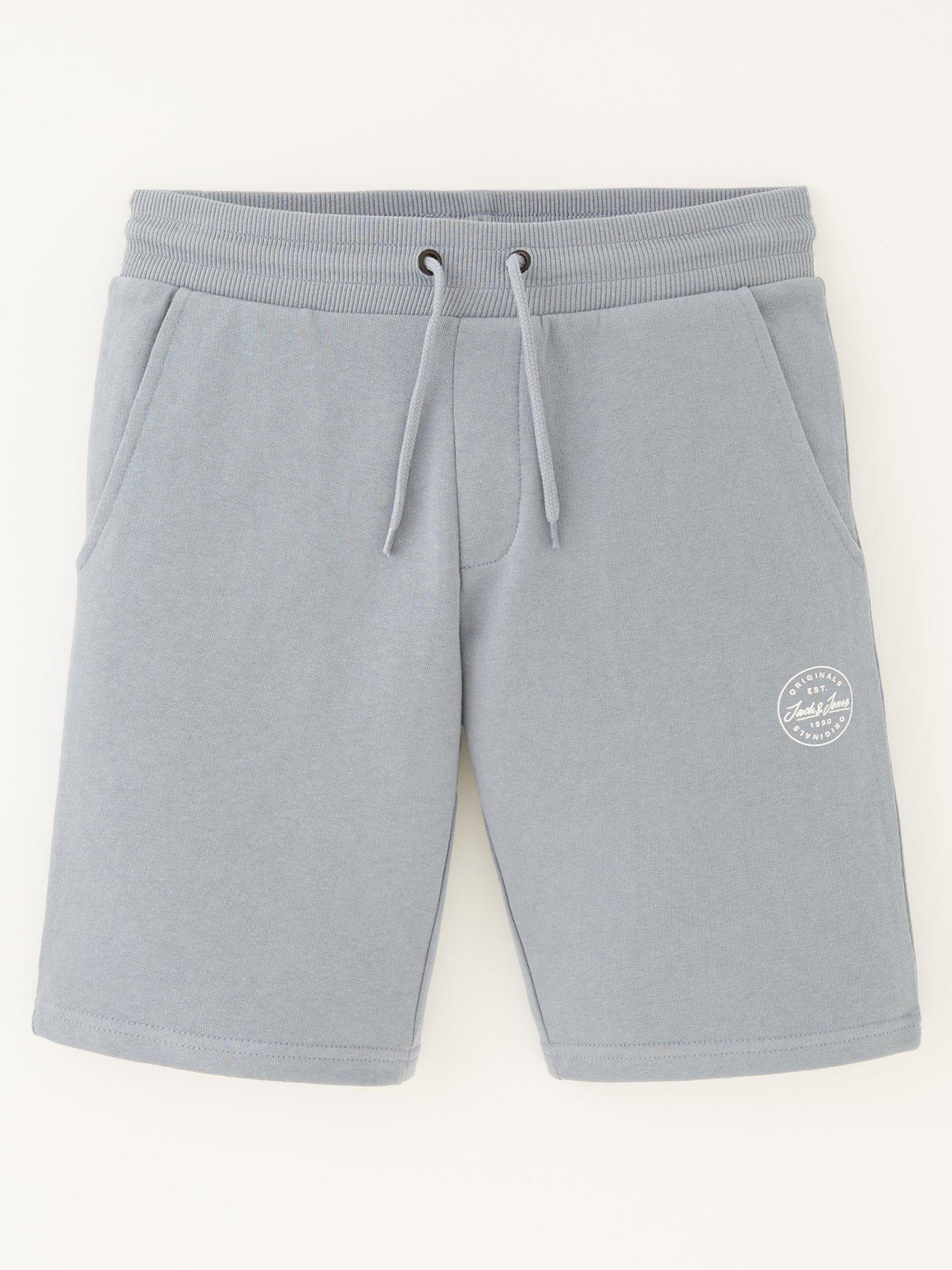 JACK & JONES Heren Sweat Short JPSTSHARK - Relaxed Fit - Plussize Zwart Blauw, zwart, 44 Grote maten